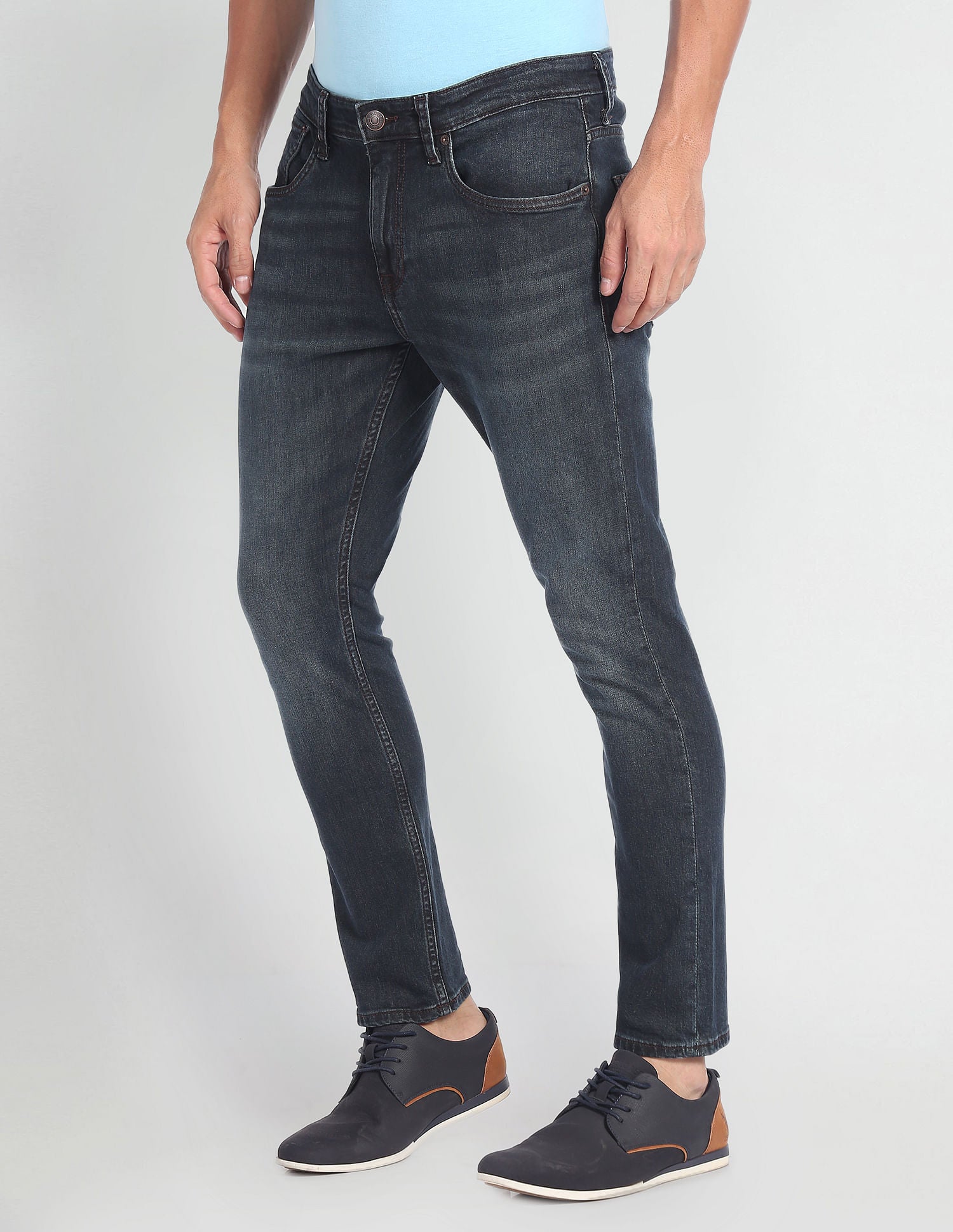 Henry Cropped Fit Mid Rise Jeans Dark Blue - U.S. Polo Assn. India | Large