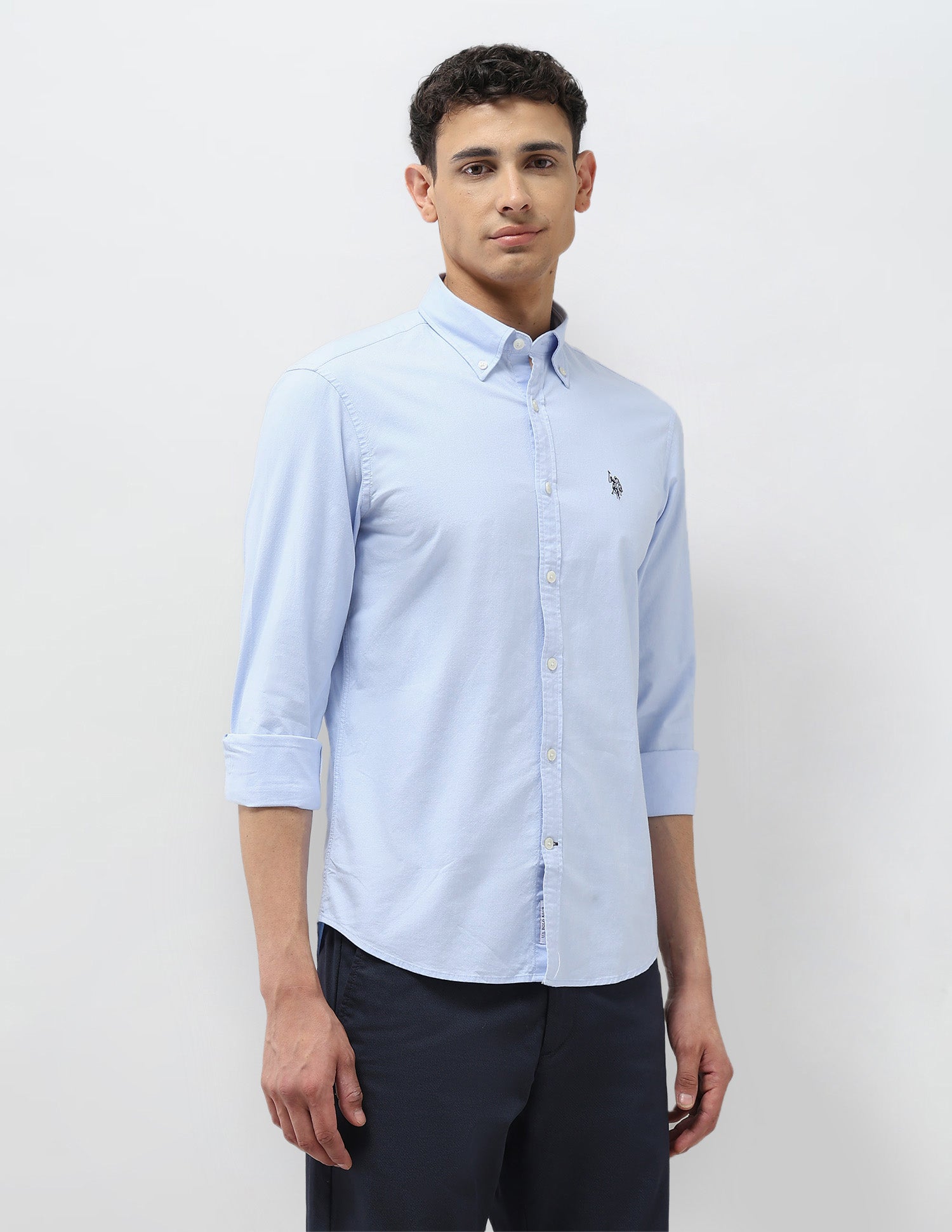 Tailored Fit Oxford Shirt Light Blue - U.S. POLO ASSN. | Large