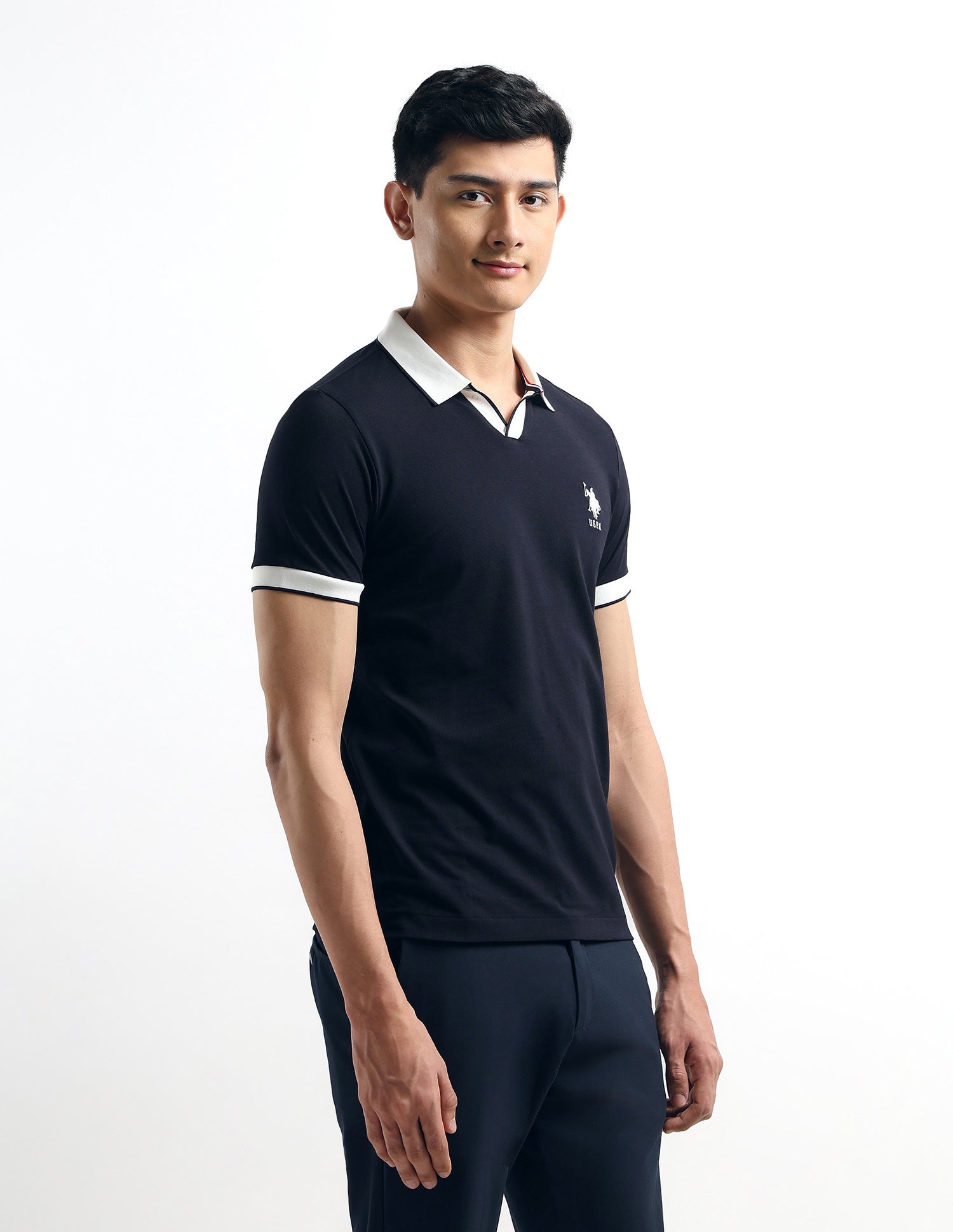 Regular Fit Solid Polo Shirt Navy - U.S. POLO ASSN. | Large