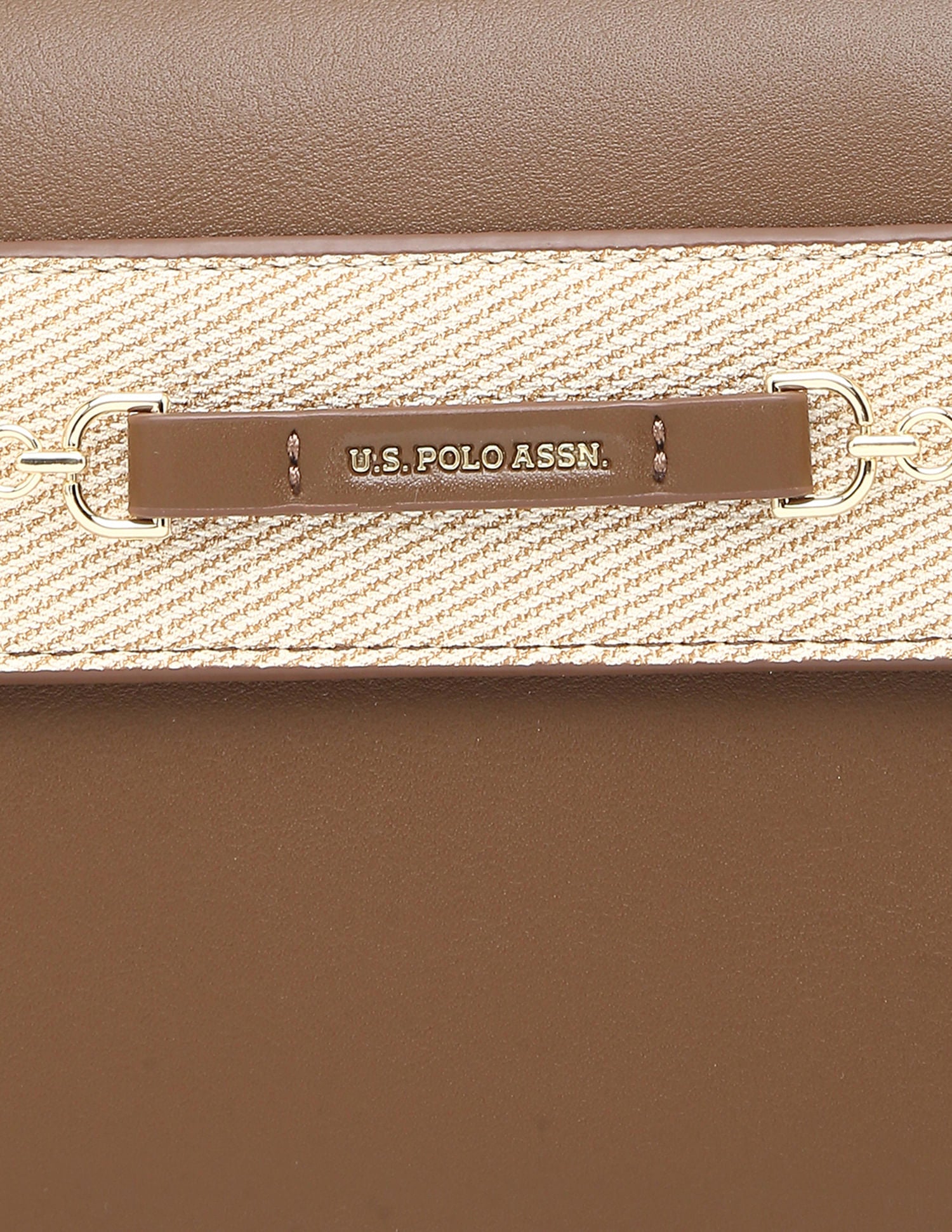 Women Aimee Colour Blocked Shoulder Bag Brown - U.S. POLO ASSN. | Large