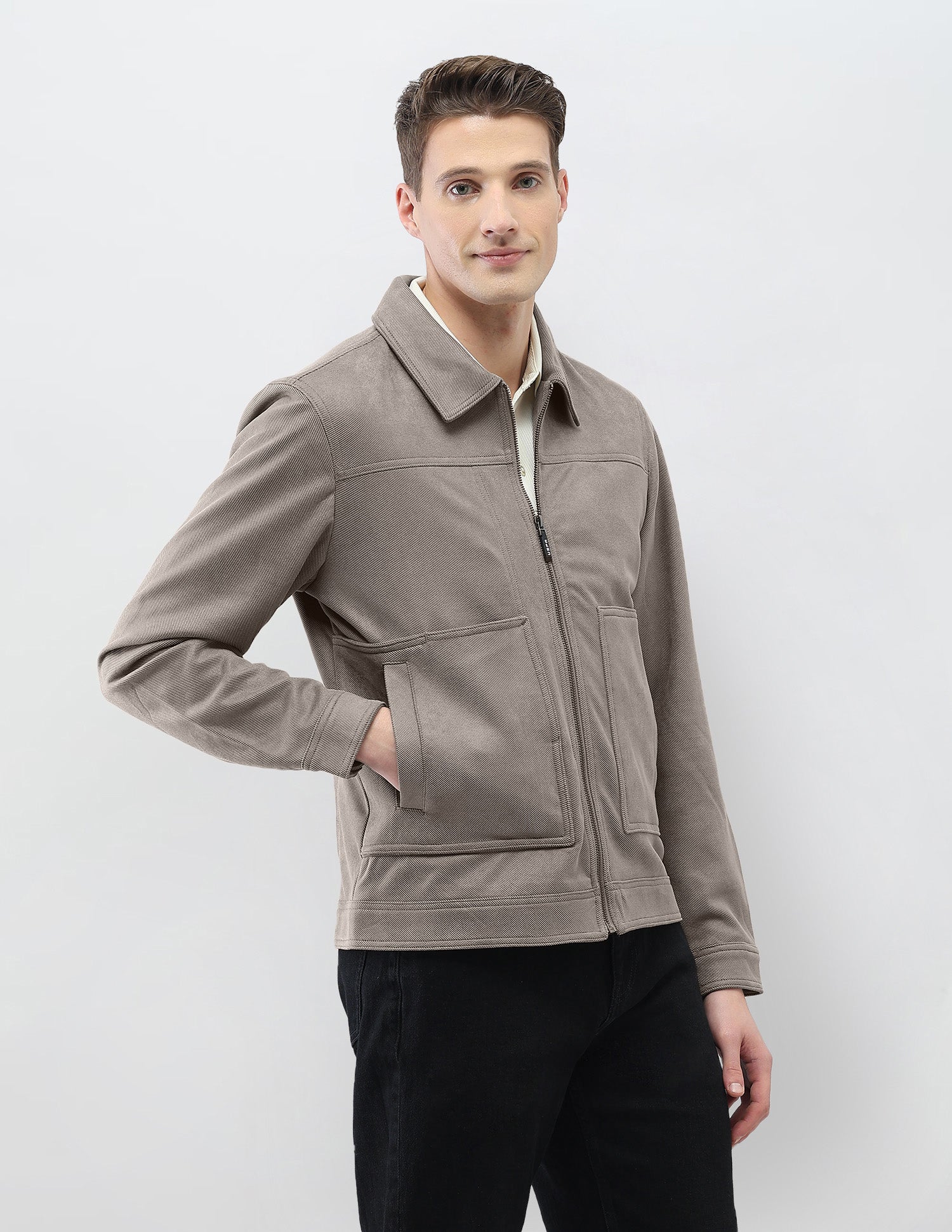 Legend Of Horseshoe Regular Fit Jacket Grey - U.S. Polo Assn. India | Large