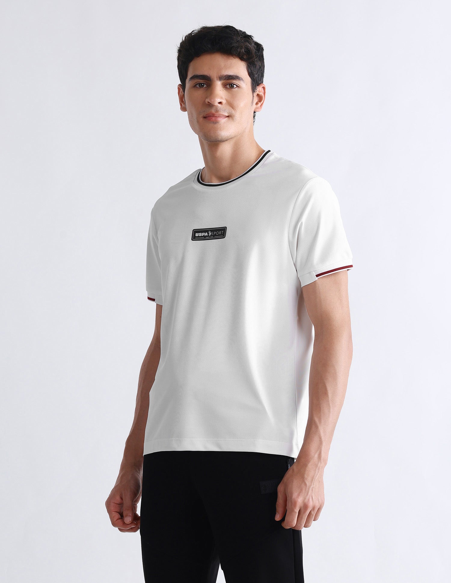 Solid Slim Fit T-Shirt Off White - U.S. POLO ASSN. | Large