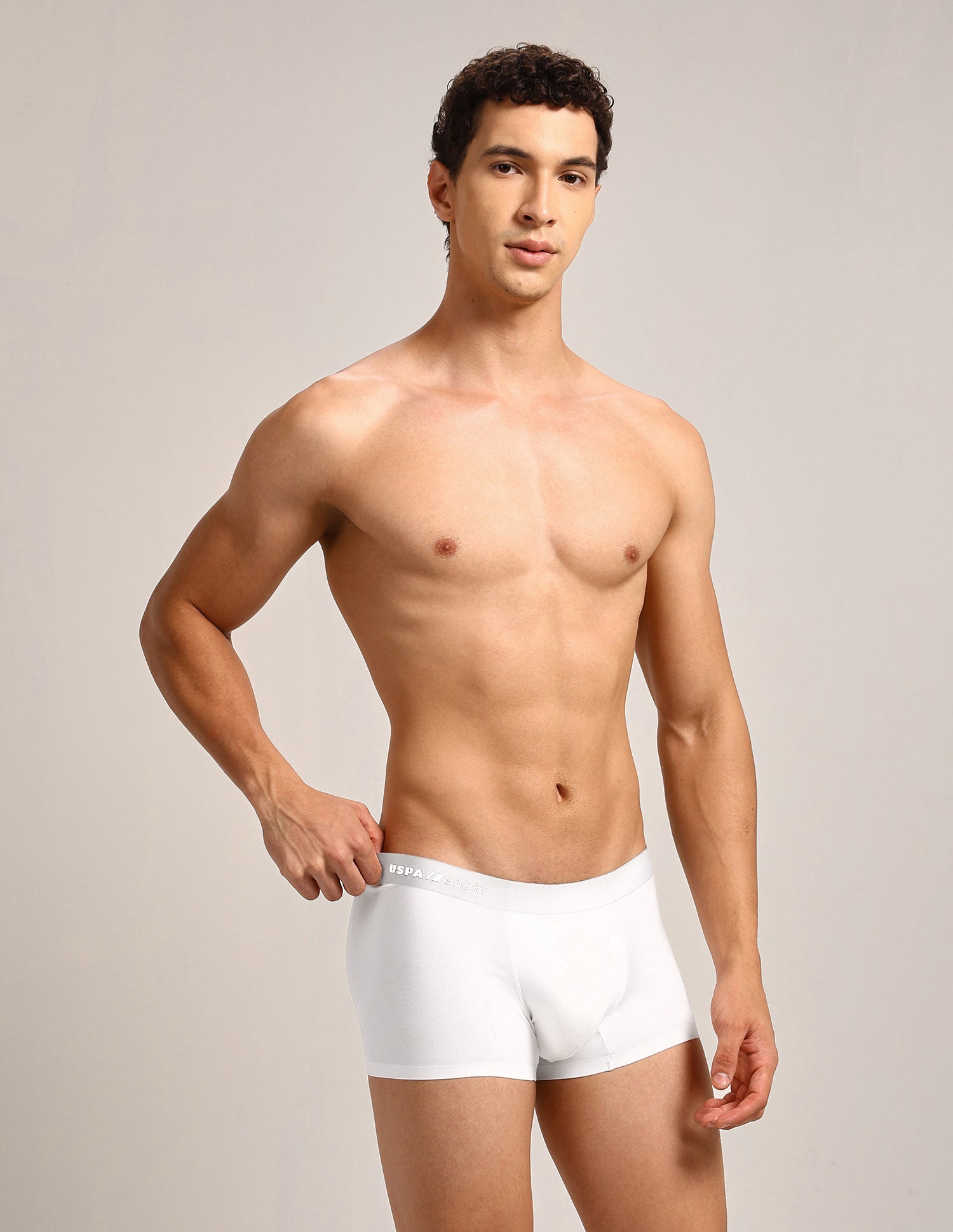 Adaptive Fit Breathable RT008 Trunks - Pack Of 1 White - U.S. Polo Assn. India | Large