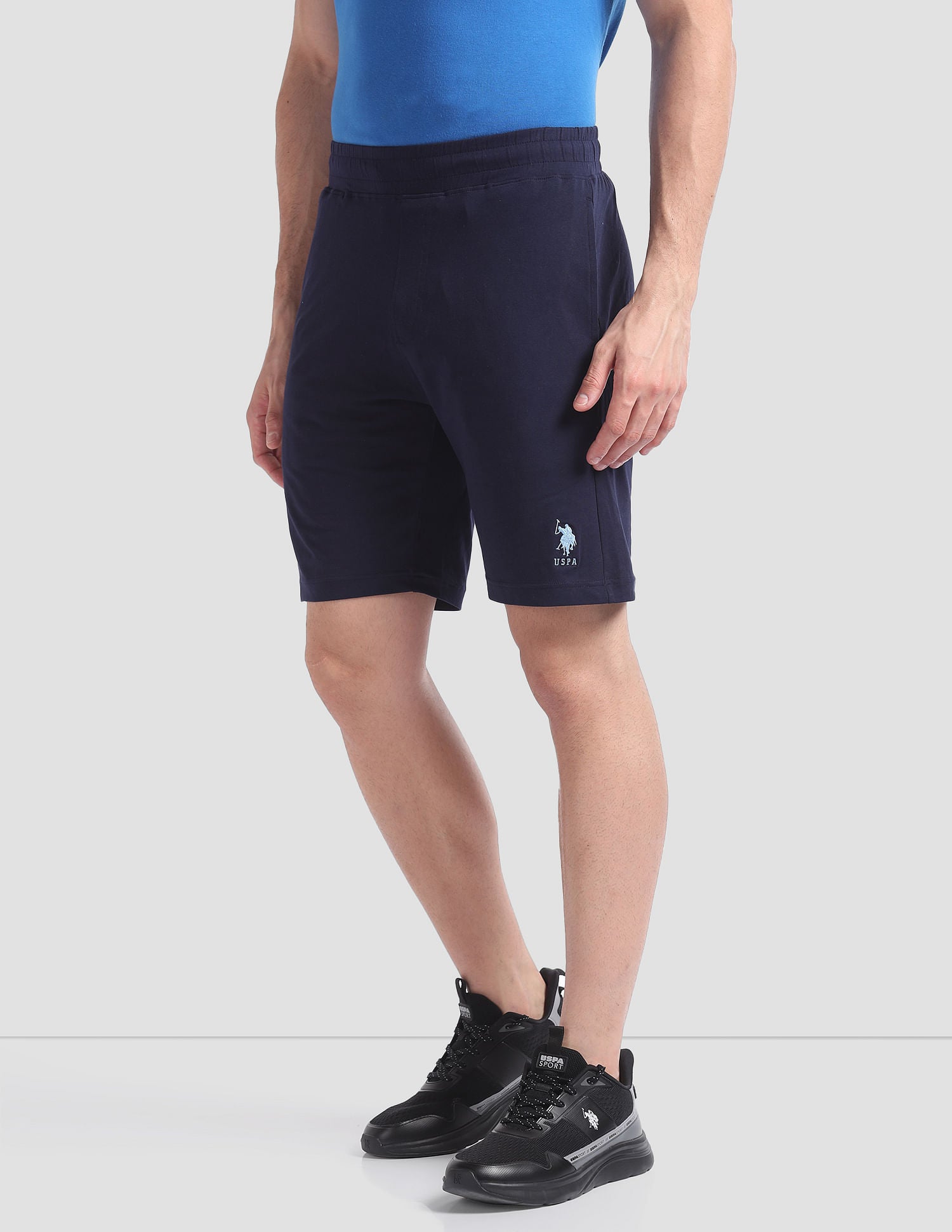 Cotton Stretch OES01 Lounge Shorts - Pack Of 1 Navy - U.S. POLO ASSN. | Large