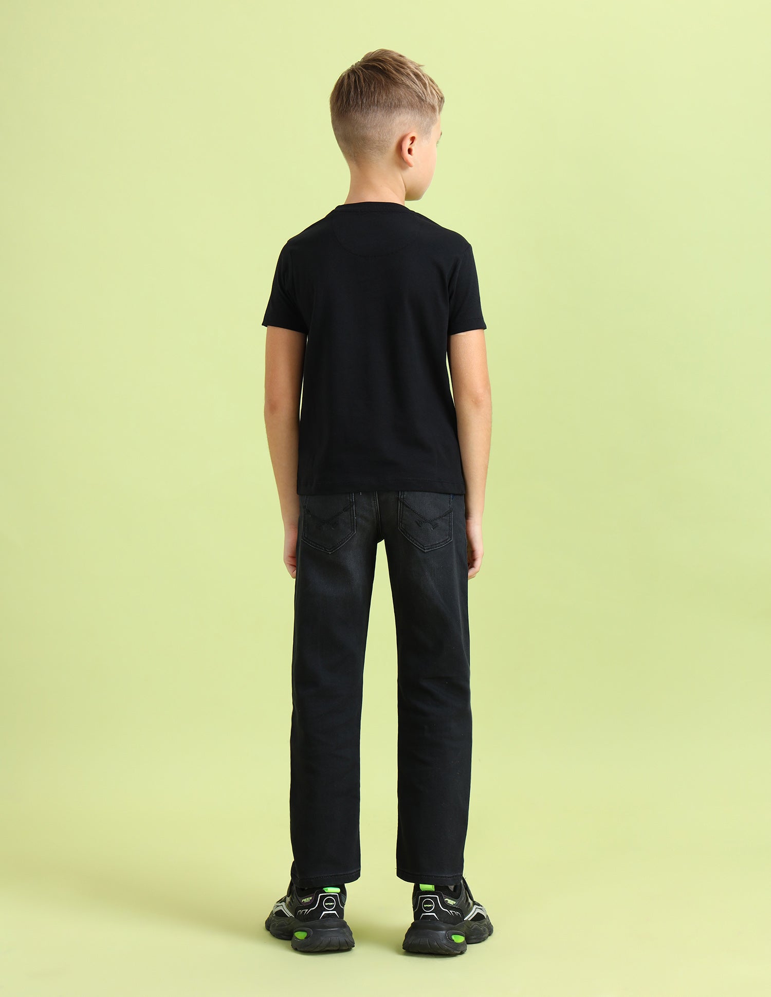 Boys Brand Printed Regular Fit T-Shirt Black - U.S. POLO ASSN. | Large