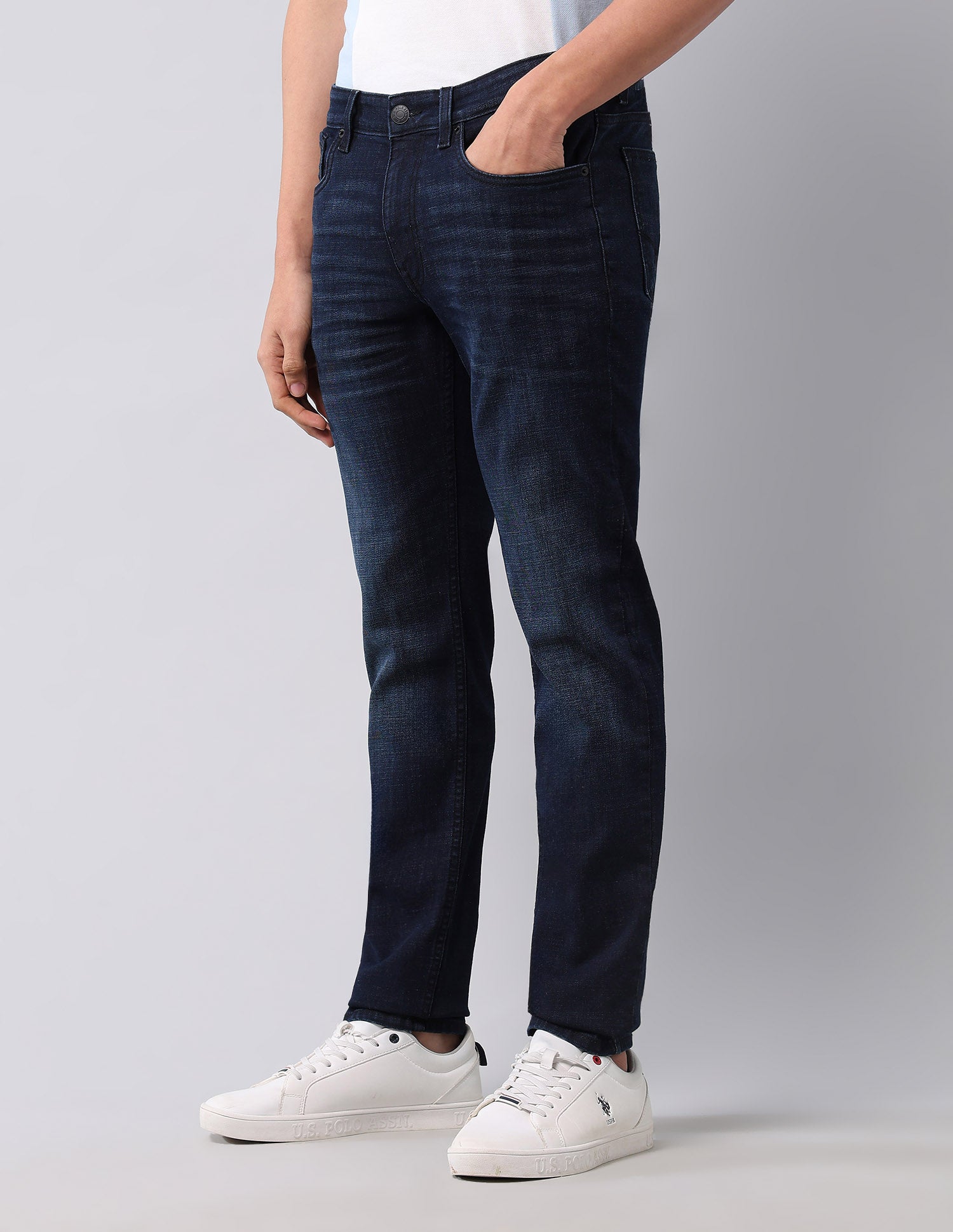 Brandon Slim Tapered Fit Black Jeans Black - U.S. POLO ASSN. | Large