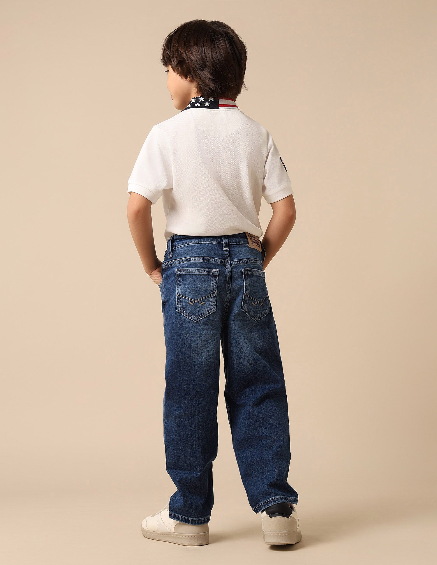 Boys Whiskered Baggy Fit Jeans Med Blue - U.S. POLO ASSN. | Large