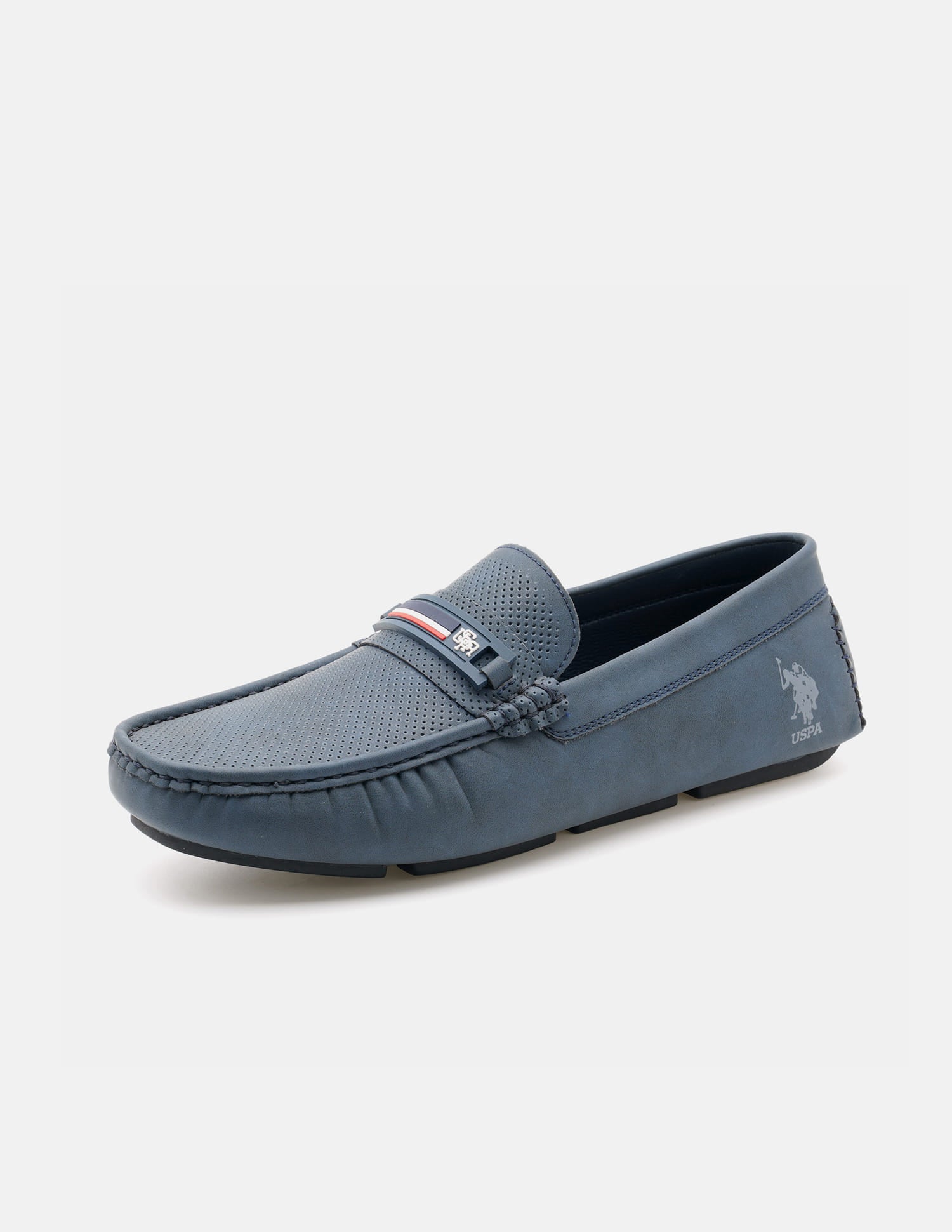 Men Barnes 5.0 Textured Loafers Navy - U.S. Polo Assn. India | Large