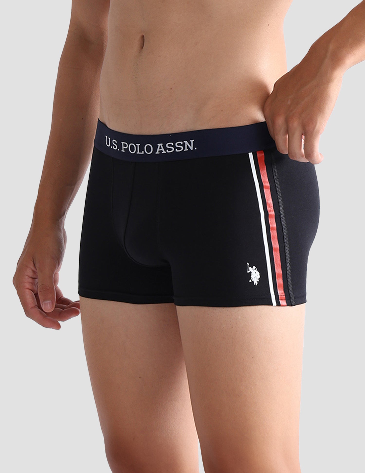 Solid Super Soft ET001 Trunks - Pack Of 1 Black - U.S. POLO ASSN. | Large