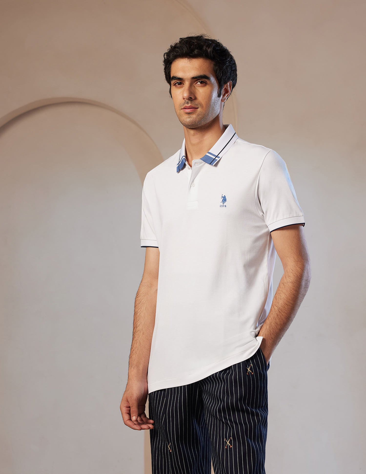 Pacho X Slim Fit Polo Shirt White - U.S. POLO ASSN. | Large