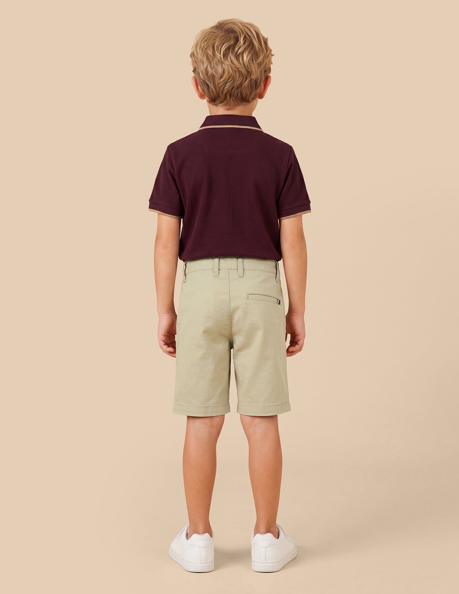 Mid Rise Slim Fit Shorts Khaki - U.S. Polo Assn. India | Large
