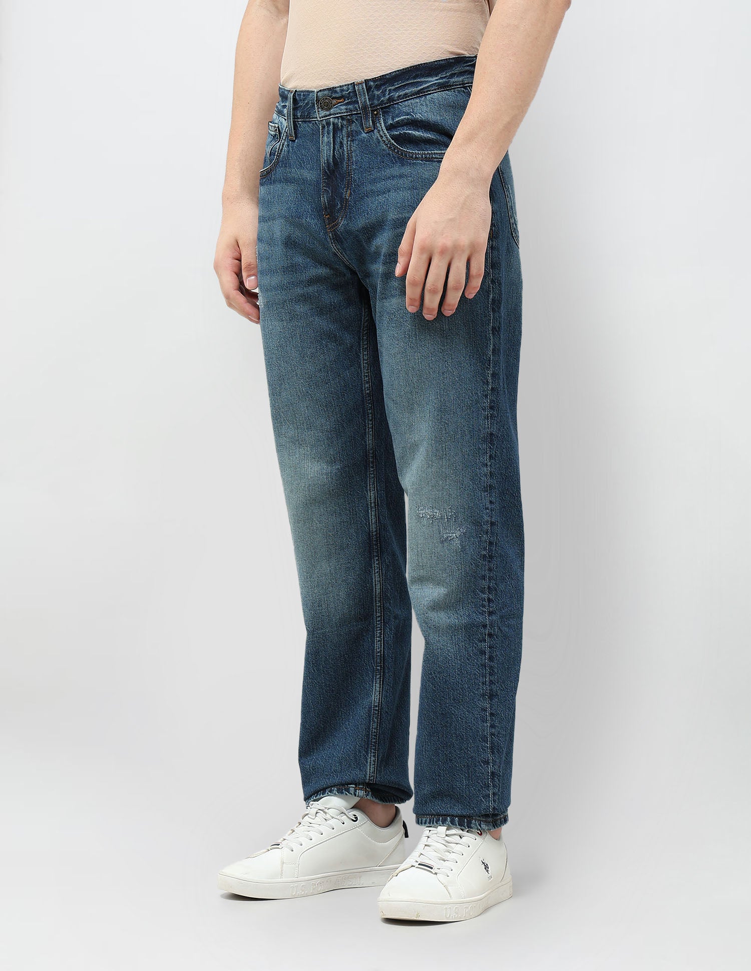 Shawn Relaxed Fit Blue Jeans Dark Blue - U.S. POLO ASSN. | Large