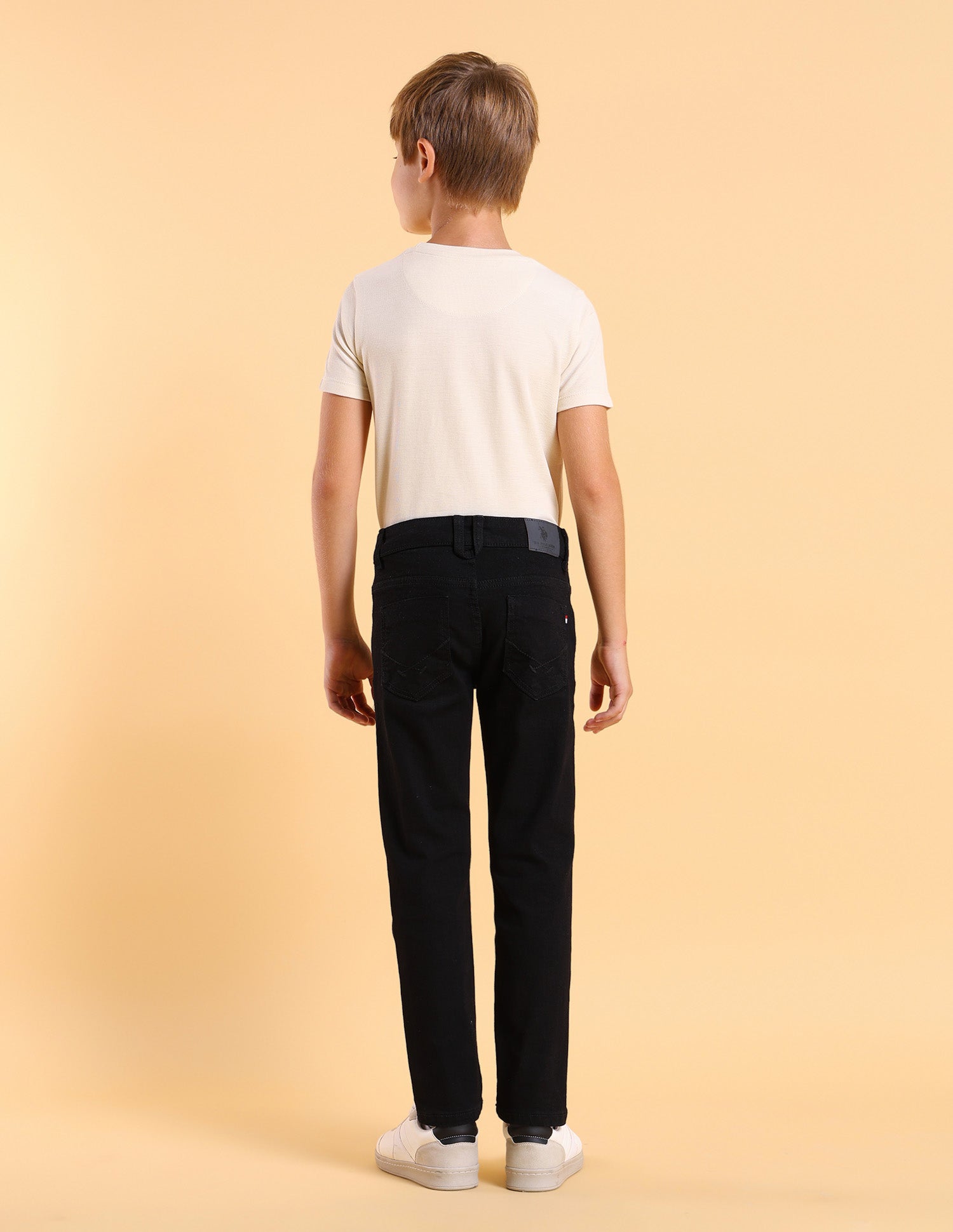 Boys Slim Fit Mid Rise Jeans Black - U.S. POLO ASSN. | Large