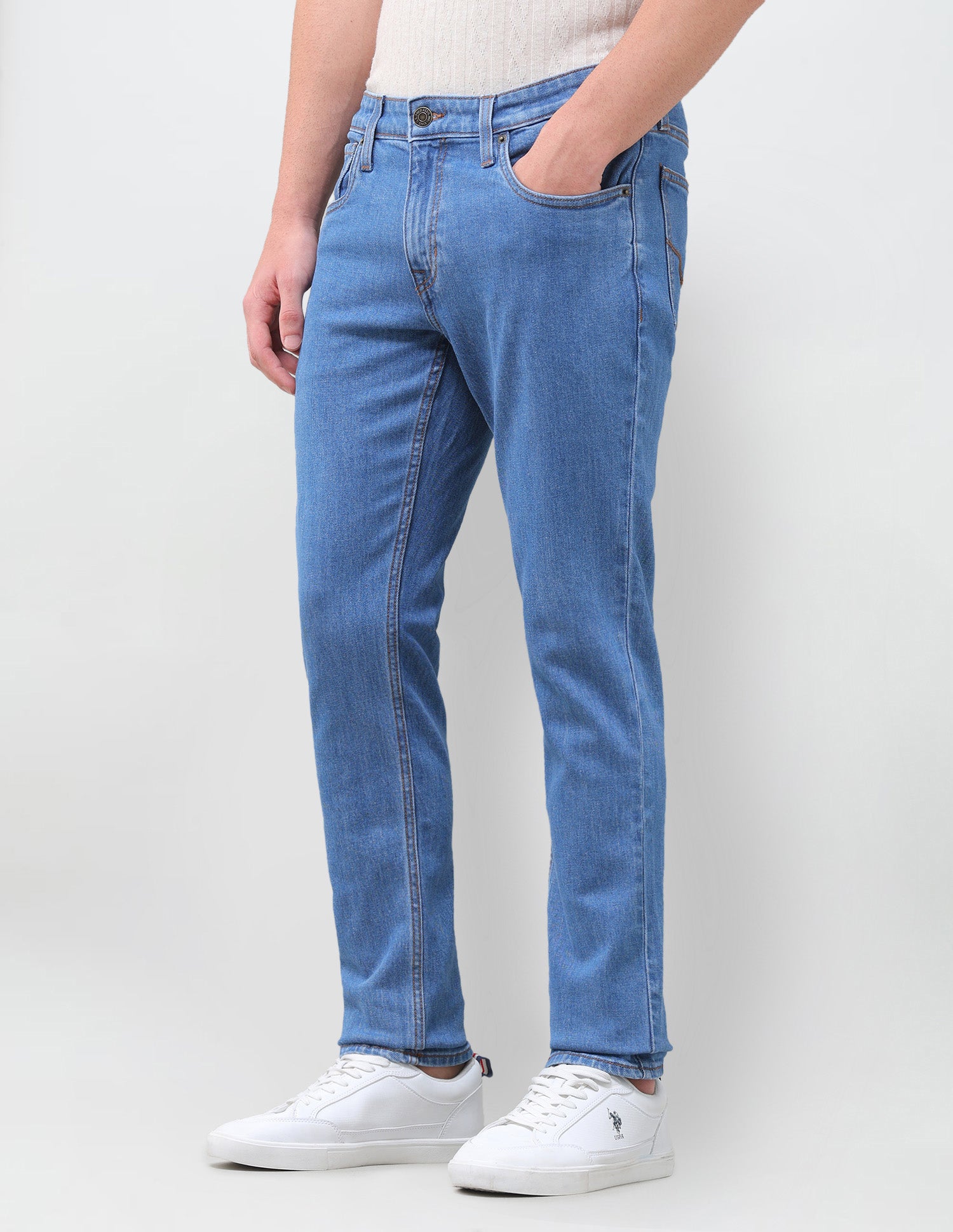 Brandon Slim-Tapered Fit Blue Jeans Indigo - U.S. Polo Assn. India | Large