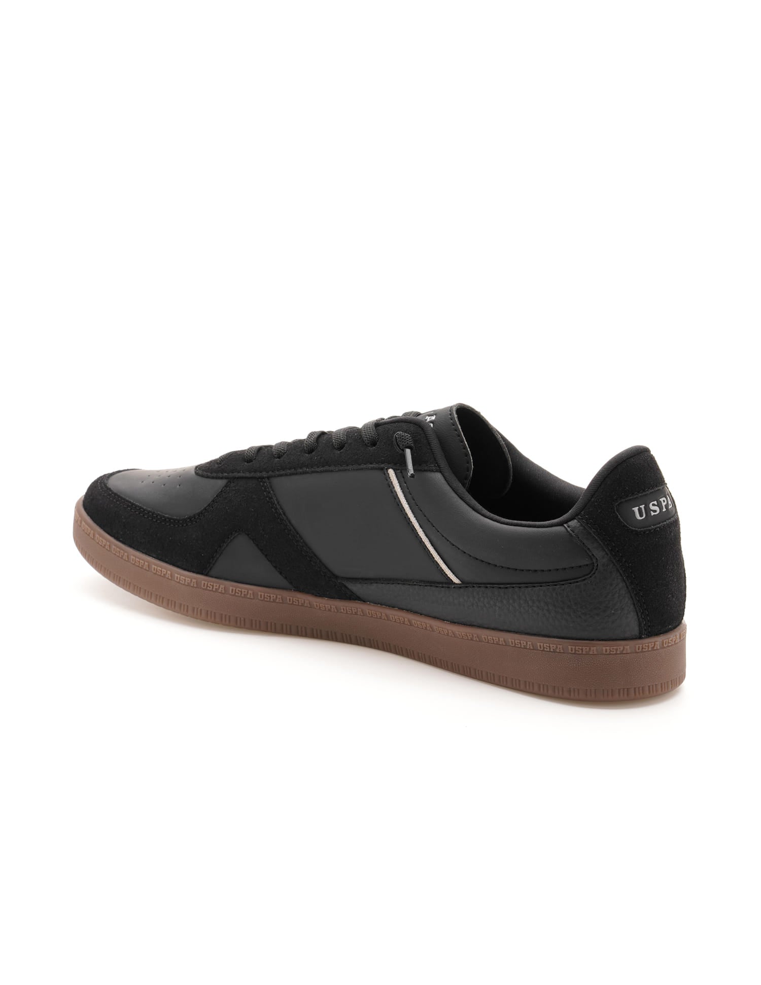 Men Jorge Solid Sneakers Black - U.S. Polo Assn. India | Large