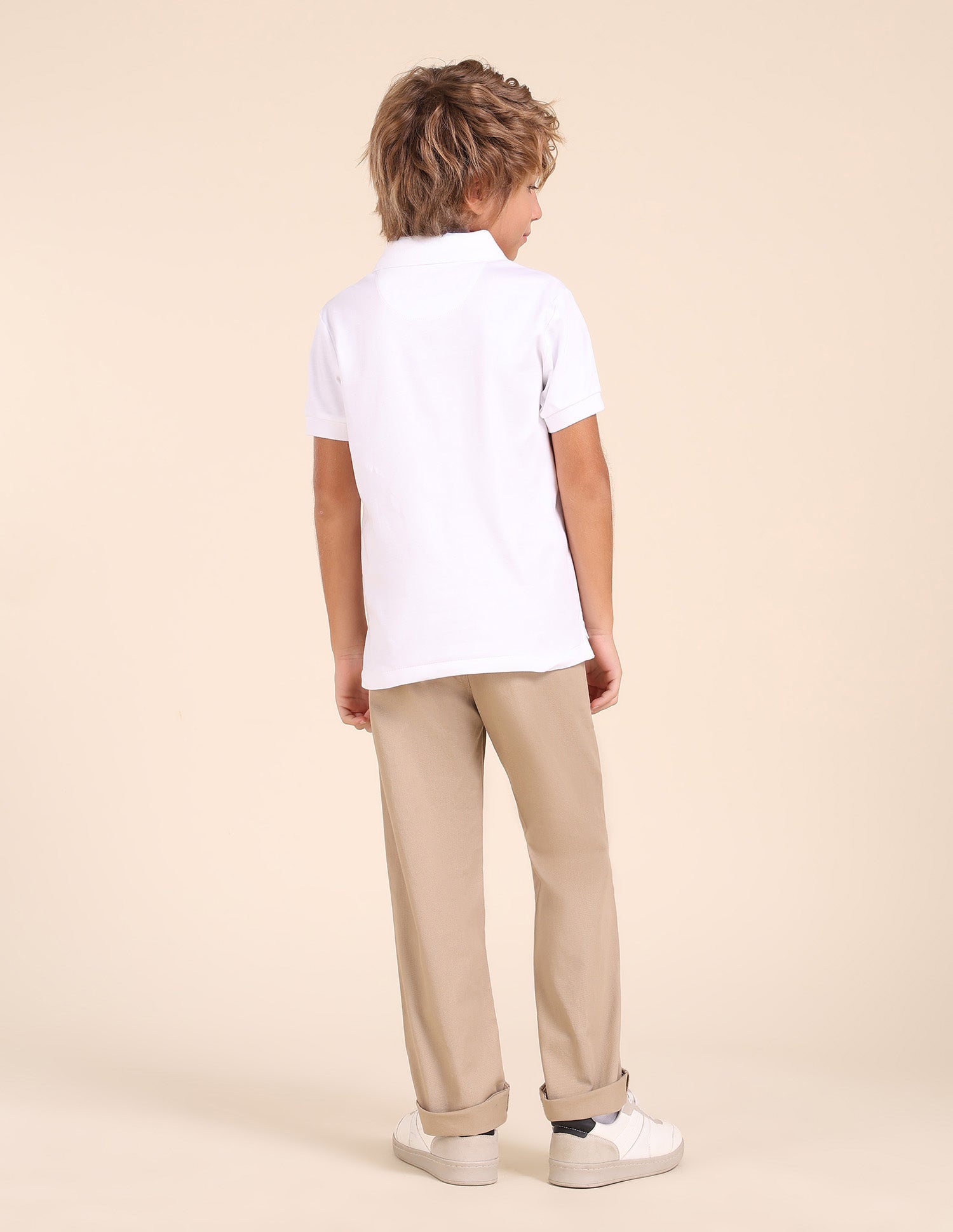 Boys Graphic Printed Regular Fit Polo Shirt White - U.S. POLO ASSN. | Large