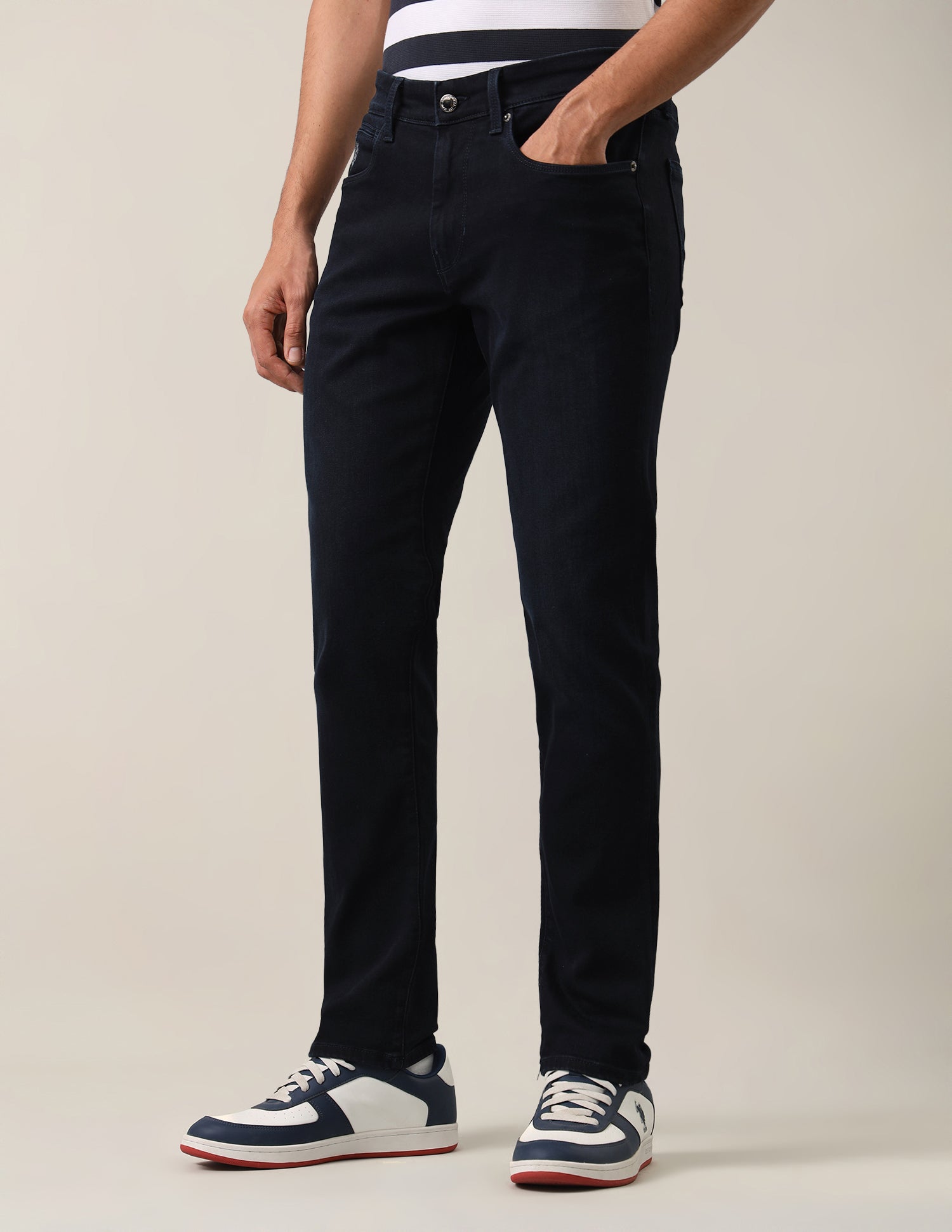 Brandon Slim-Tapered Fit Blue Jeans Dark Blue - U.S. Polo Assn. India | Large