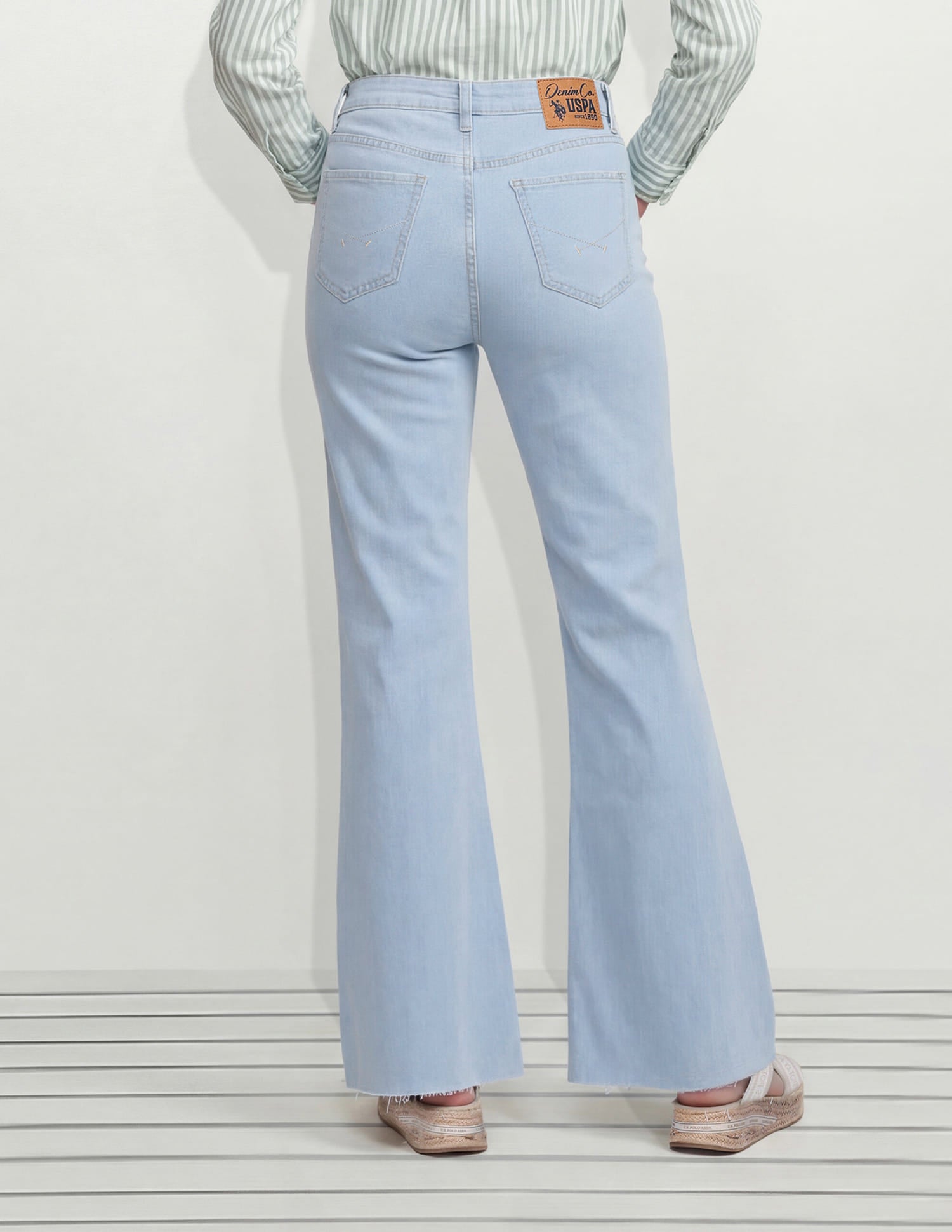 High Rise Extreme Flared Fit Jeans Blue - U.S. Polo Assn. India | Large