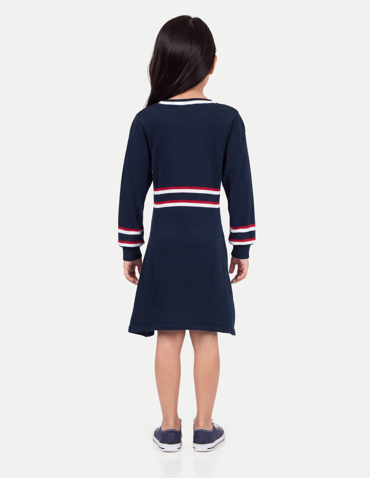 Solid Relaxed Fit A-Line Dress Navy - U.S. Polo Assn. India | Large