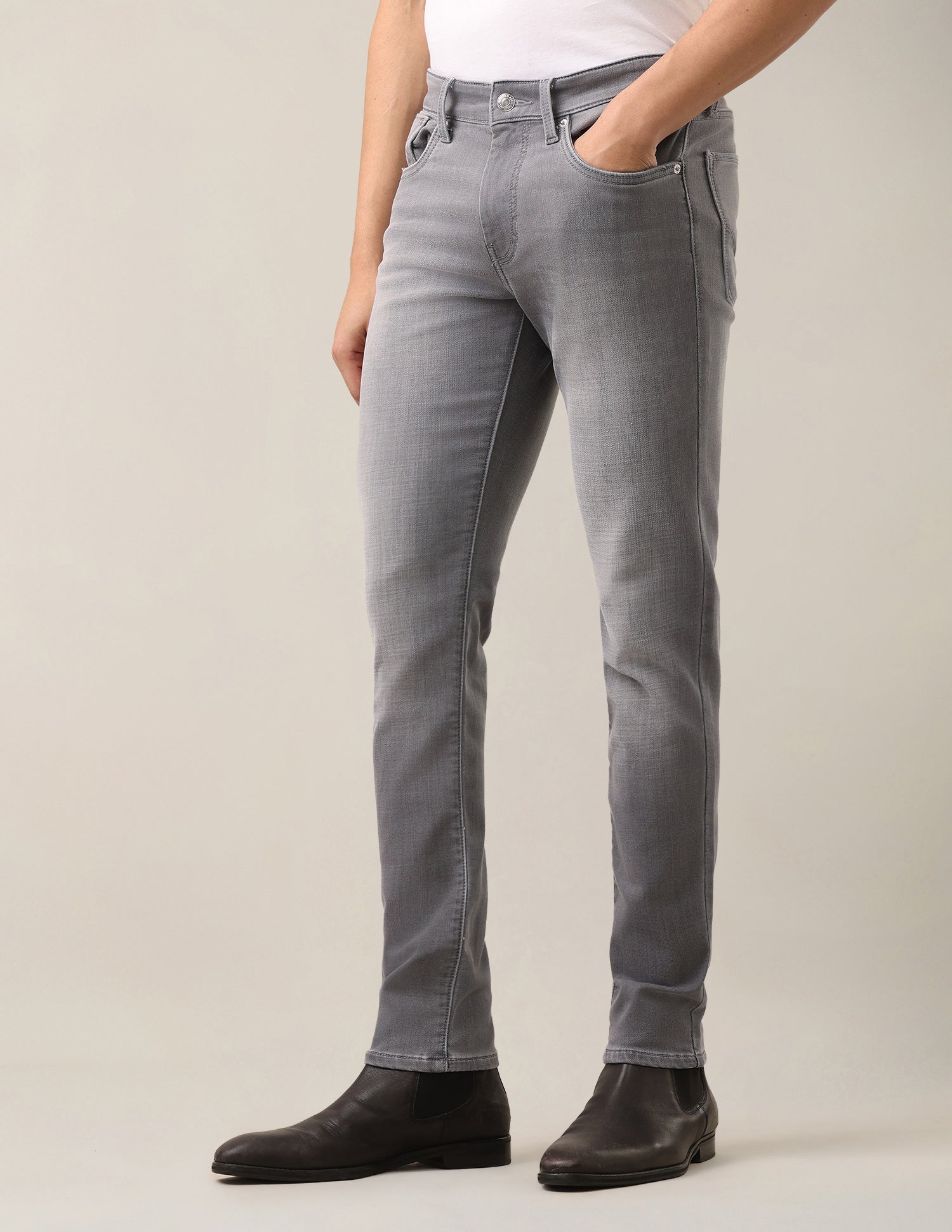 Brandon Slim-Tapered Fit Grey Jeans Grey - U.S. Polo Assn. India | Large