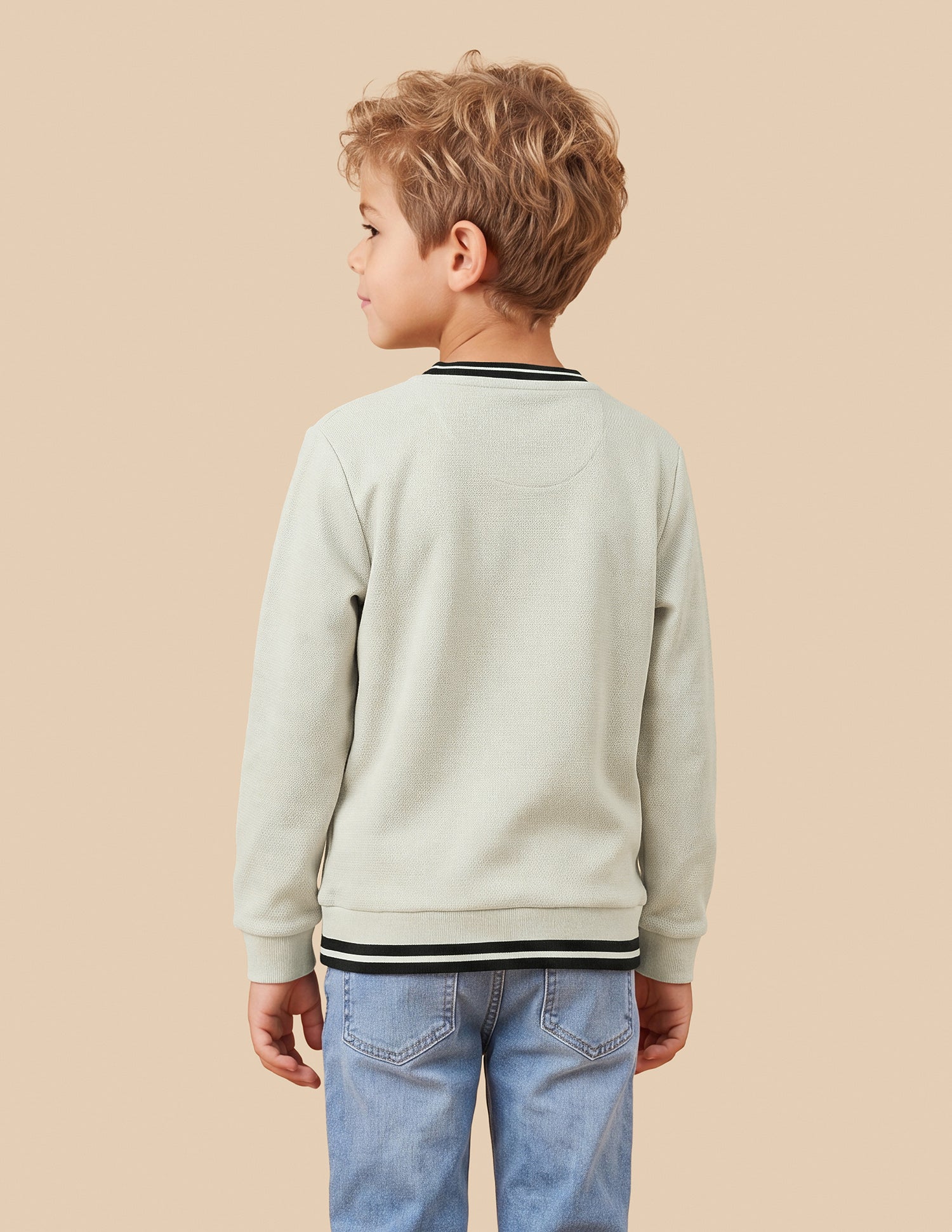 Brand Applique Regular Fit Sweatshirt Beige - U.S. Polo Assn. India | Large