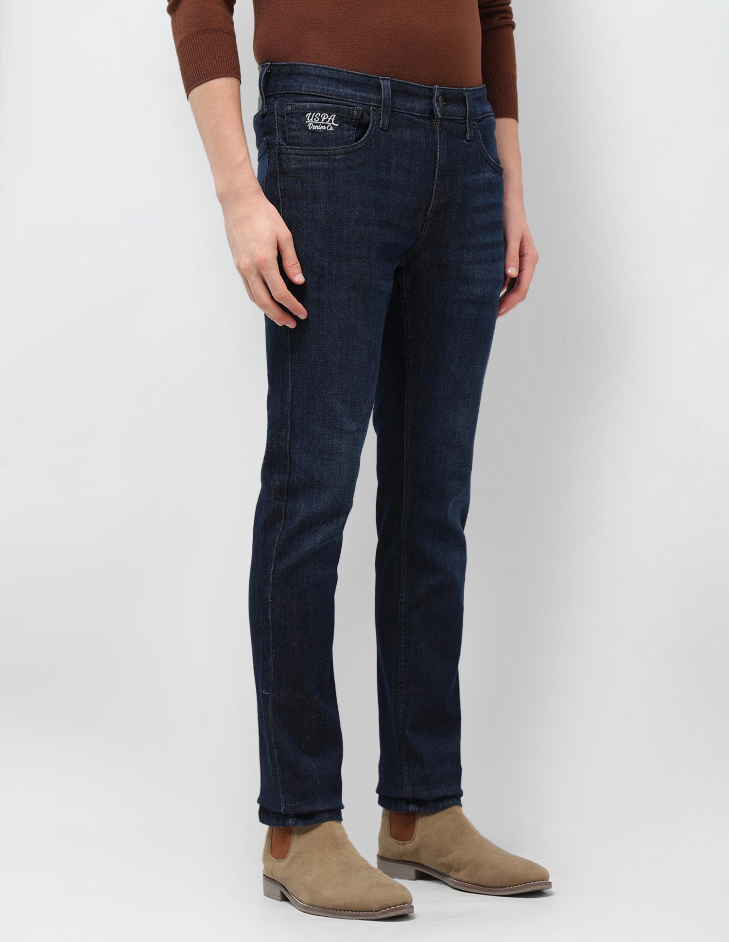 Regallo Skinny Fit Blue Jeans Dark Blue - U.S. Polo Assn. India | Large
