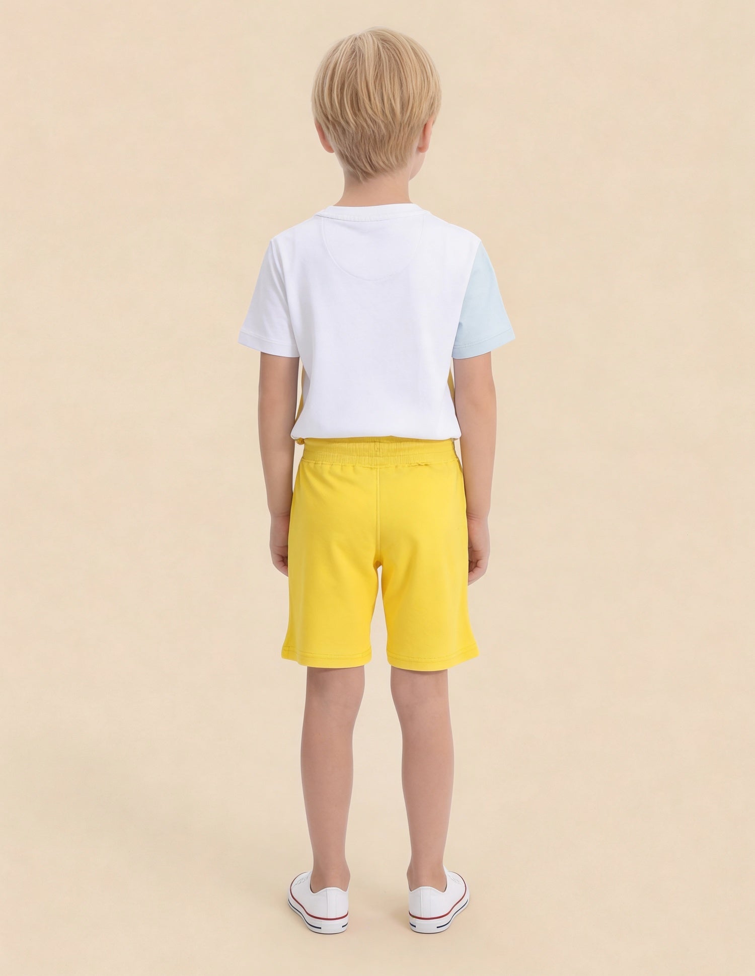 Brand Embroidered Regular Fit Shorts Light Yellow - U.S. Polo Assn. India | Large