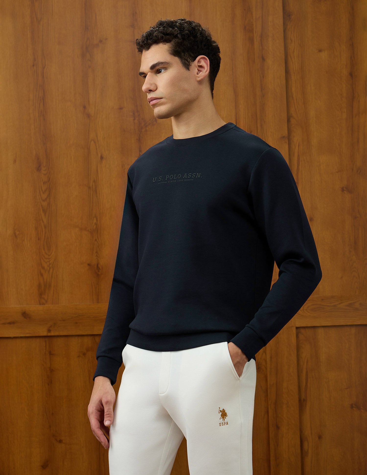 Regular Fit Varsity Theatre Sweatshirt Navy - U.S. POLO ASSN. | Large