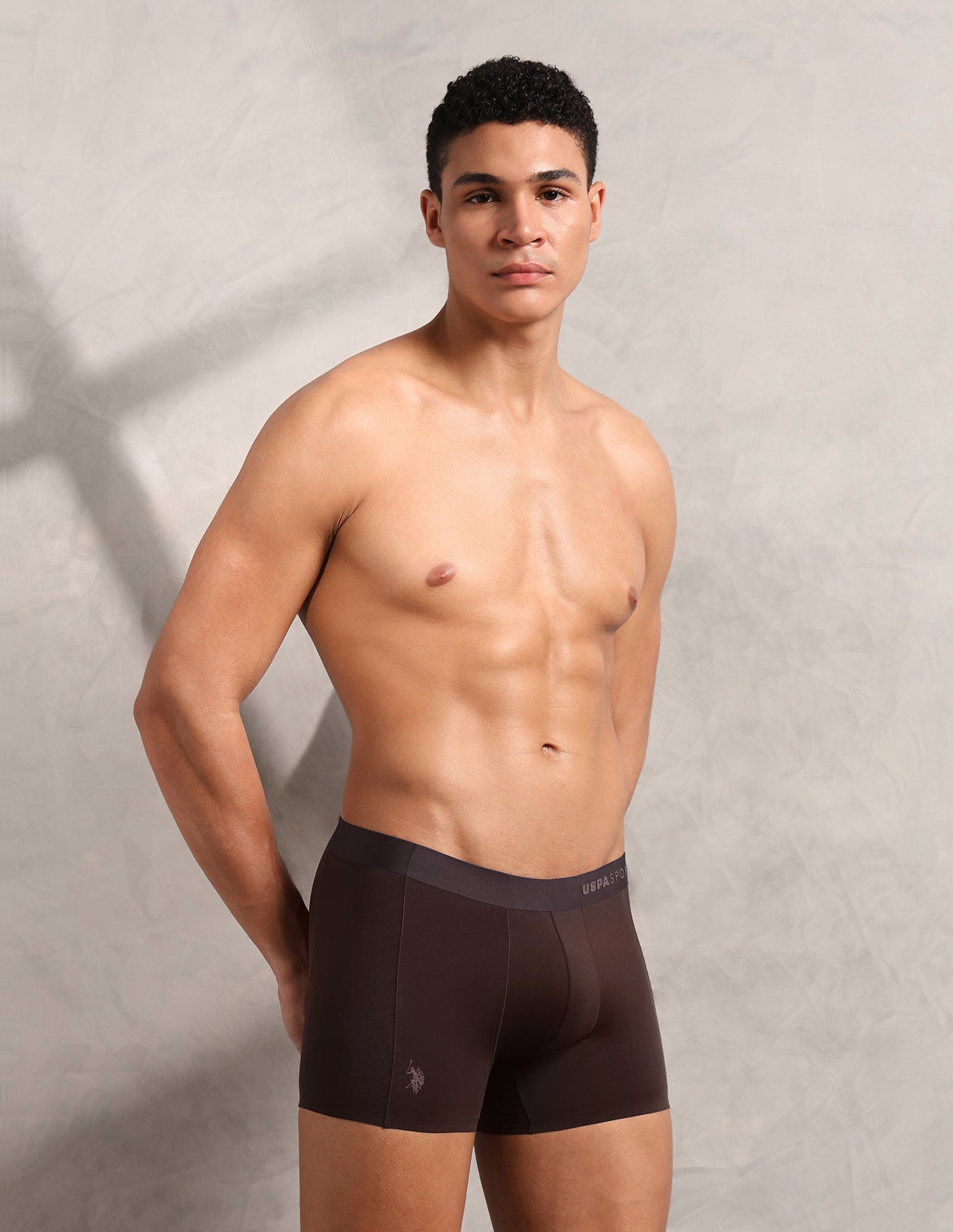 Mesh Panel Seamless RT004 Trunk Coffee Brown - U.S. Polo Assn. India | Large