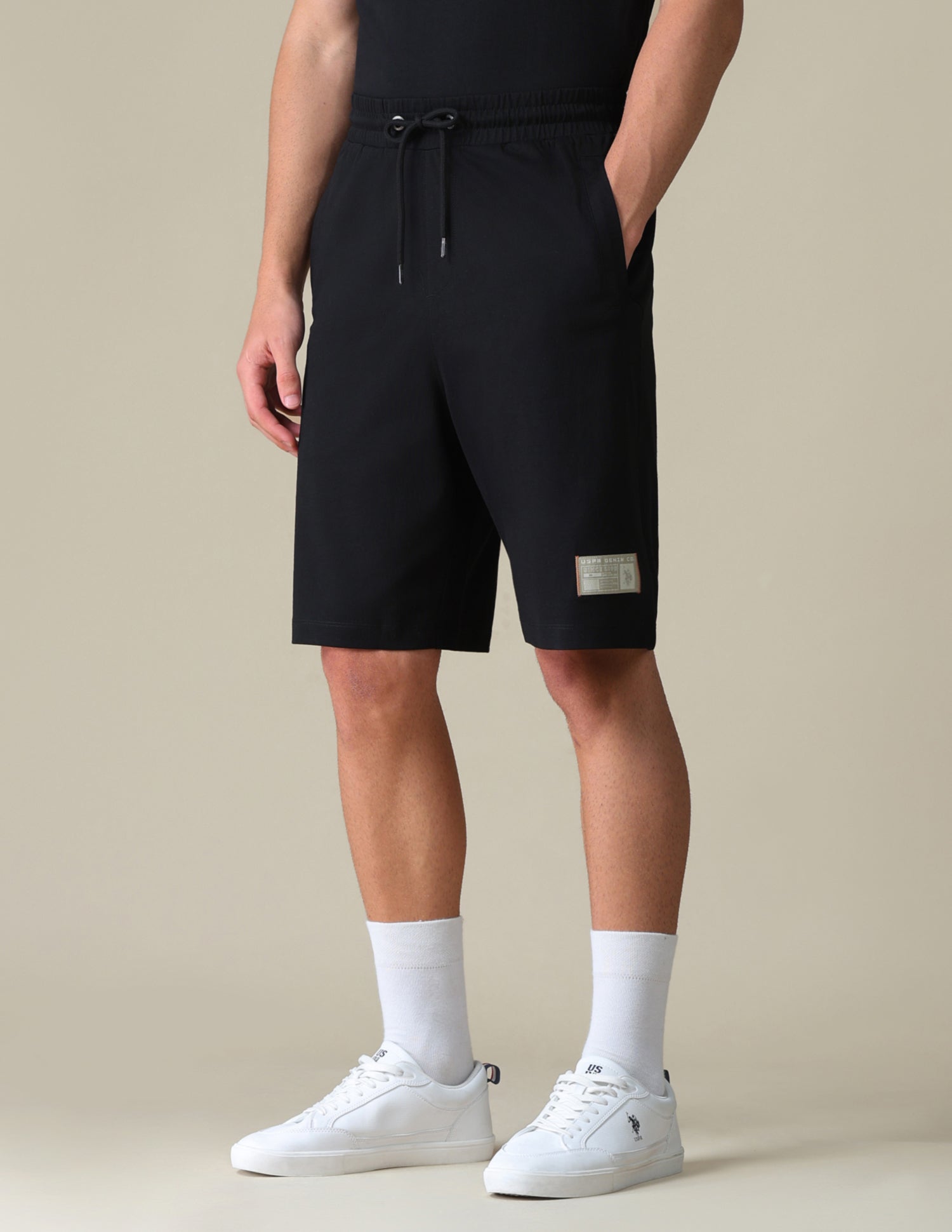 Regular Fit Knitted Shorts Black - U.S. Polo Assn. India | Large
