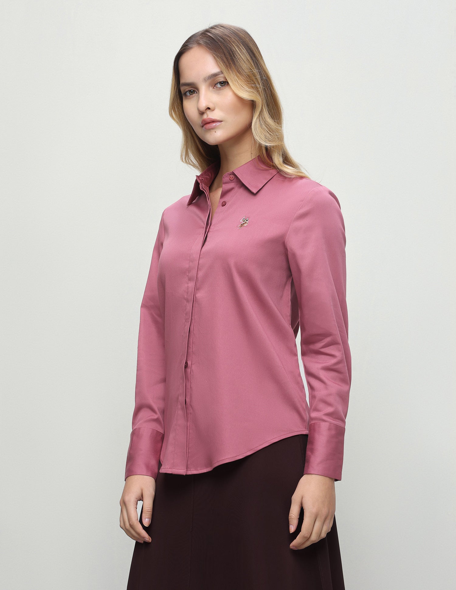 Solid Regular Fit Shirt Pink - U.S. Polo Assn. India | Large