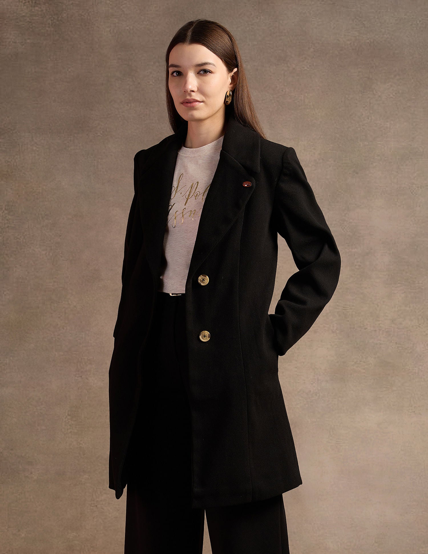 Long Line Solid Jacket Black - U.S. POLO ASSN. | Large