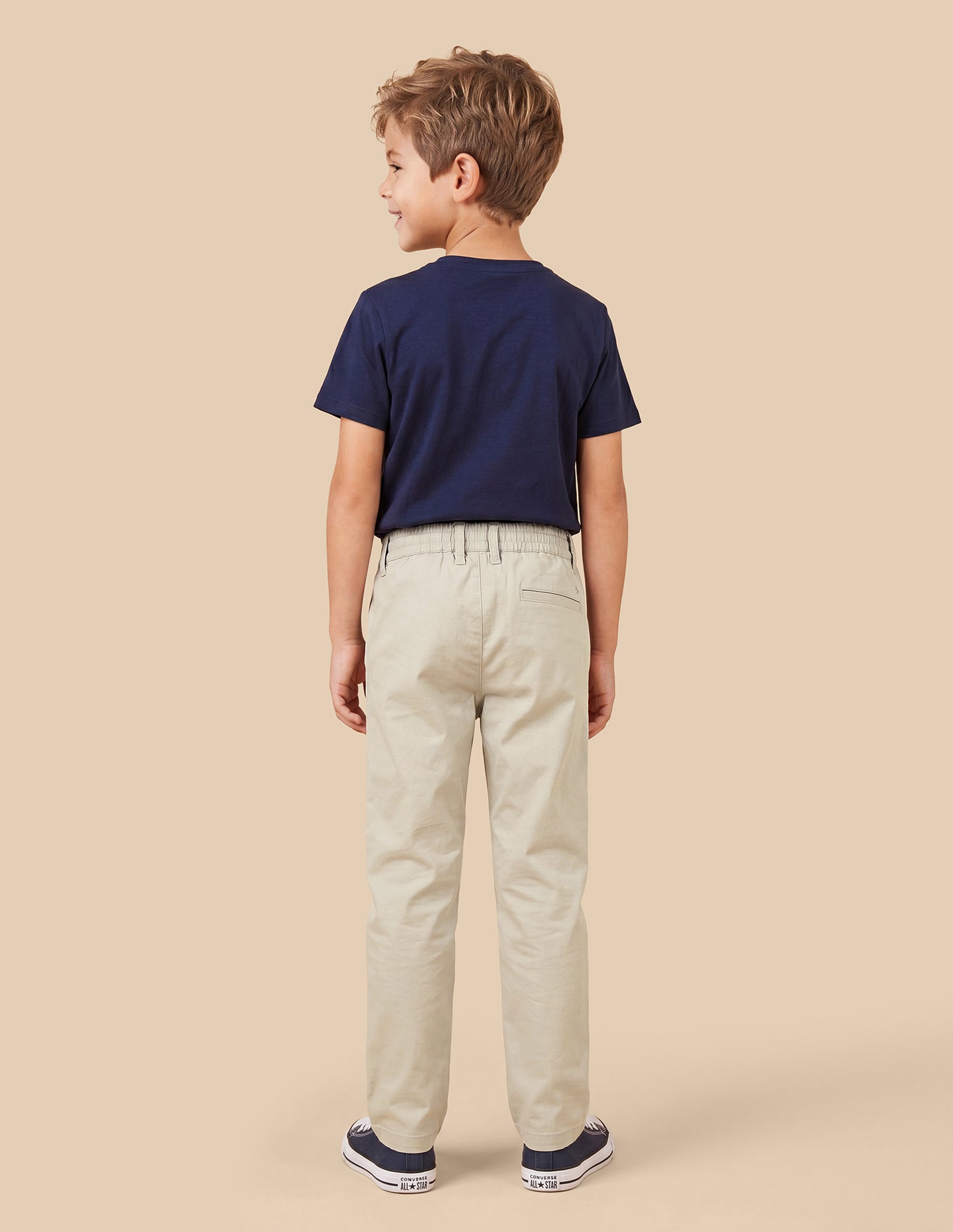 Twill Slim Fit Trousers Beige - U.S. Polo Assn. India | Large