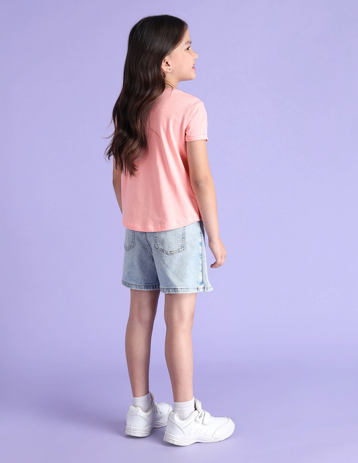 Girls Embellished Cotton T-Shirt Pink - U.S. POLO ASSN. | Large