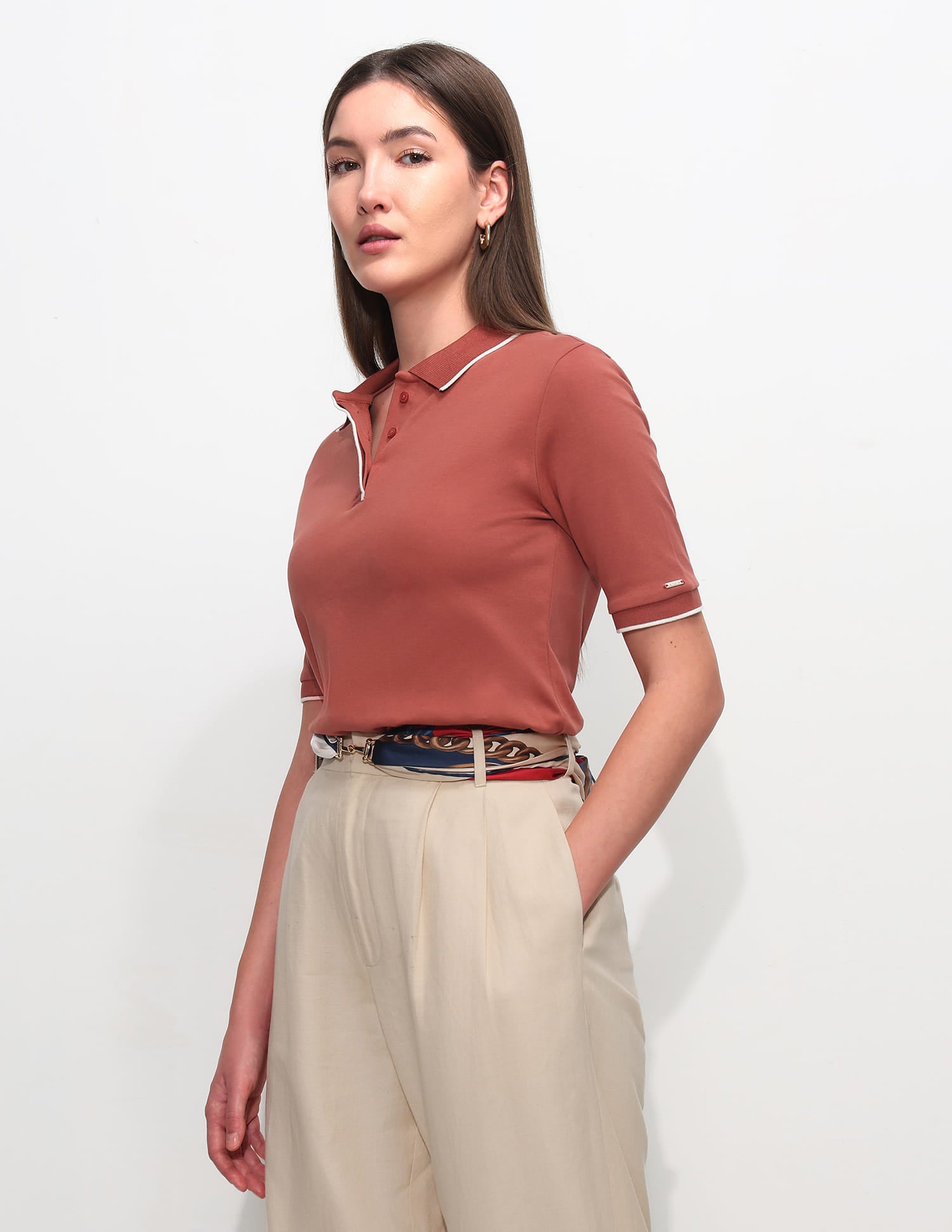 Regular Fit Solid Polo Shirt Red - U.S. Polo Assn. India | Large