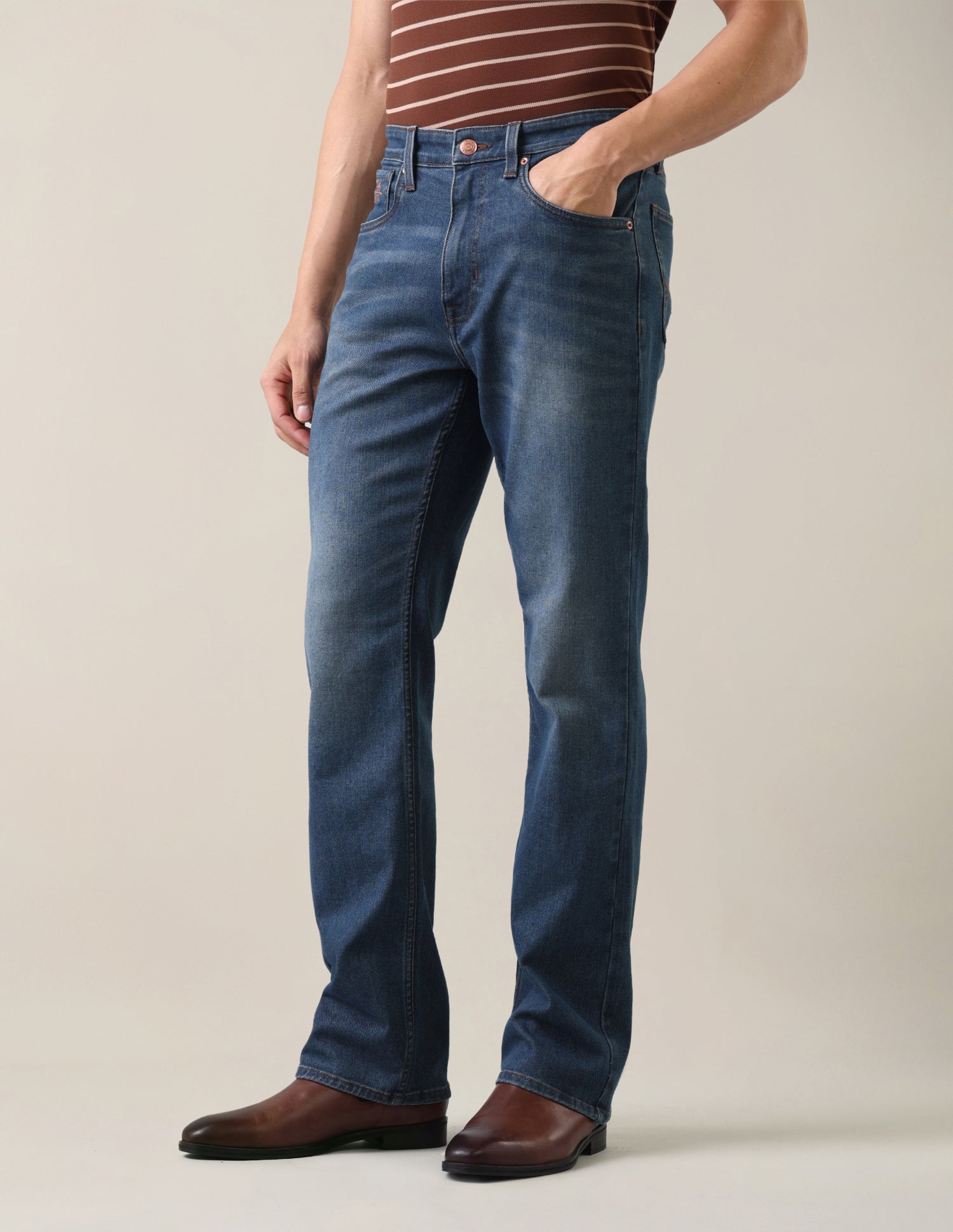 Connor Bootcut Fit Blue Jeans Dark Indigo - U.S. Polo Assn. India | Large