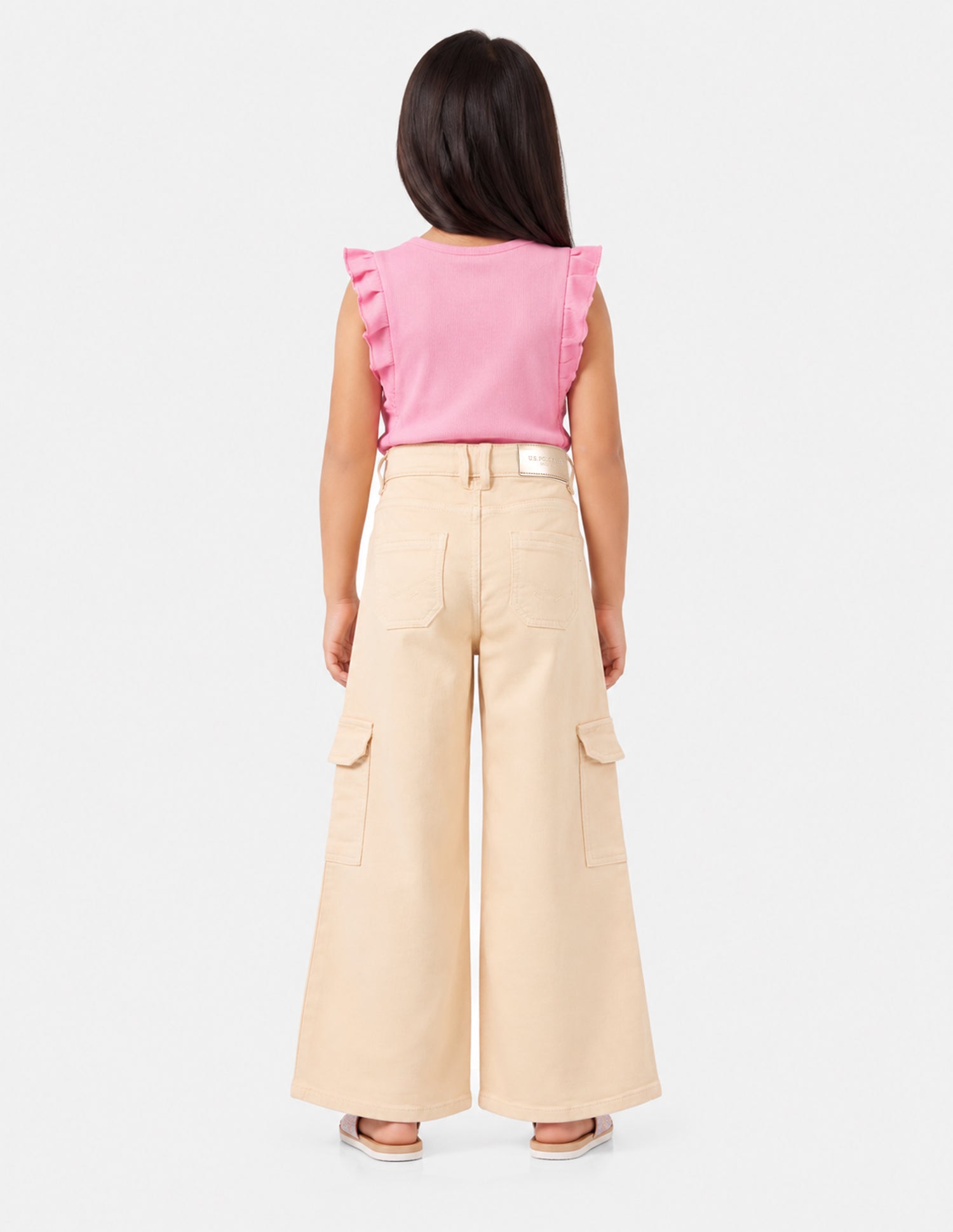 Wide Leg Fit Beige Jeans Beige - U.S. Polo Assn. India | Large