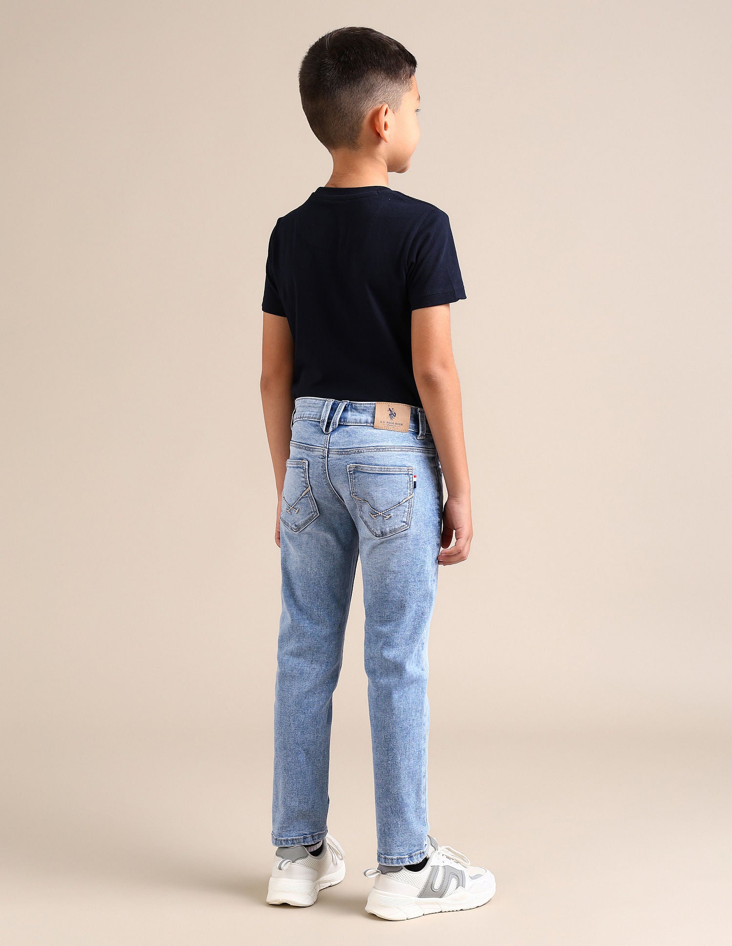 Slim fit Solid Jeans Blue - U.S. Polo Assn. India | Large