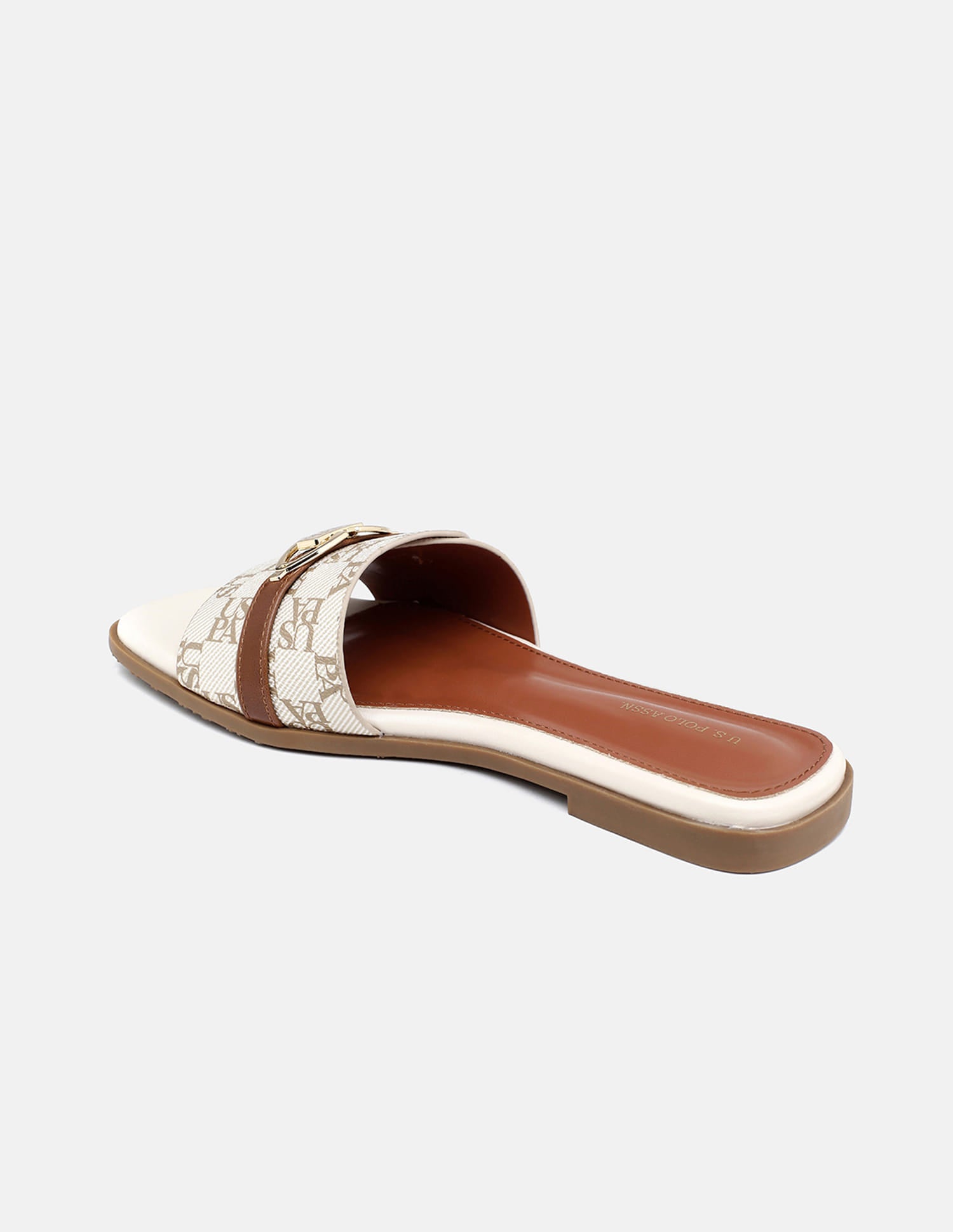 Monogram Leandre Sandals Off White - U.S. Polo Assn. India | Large