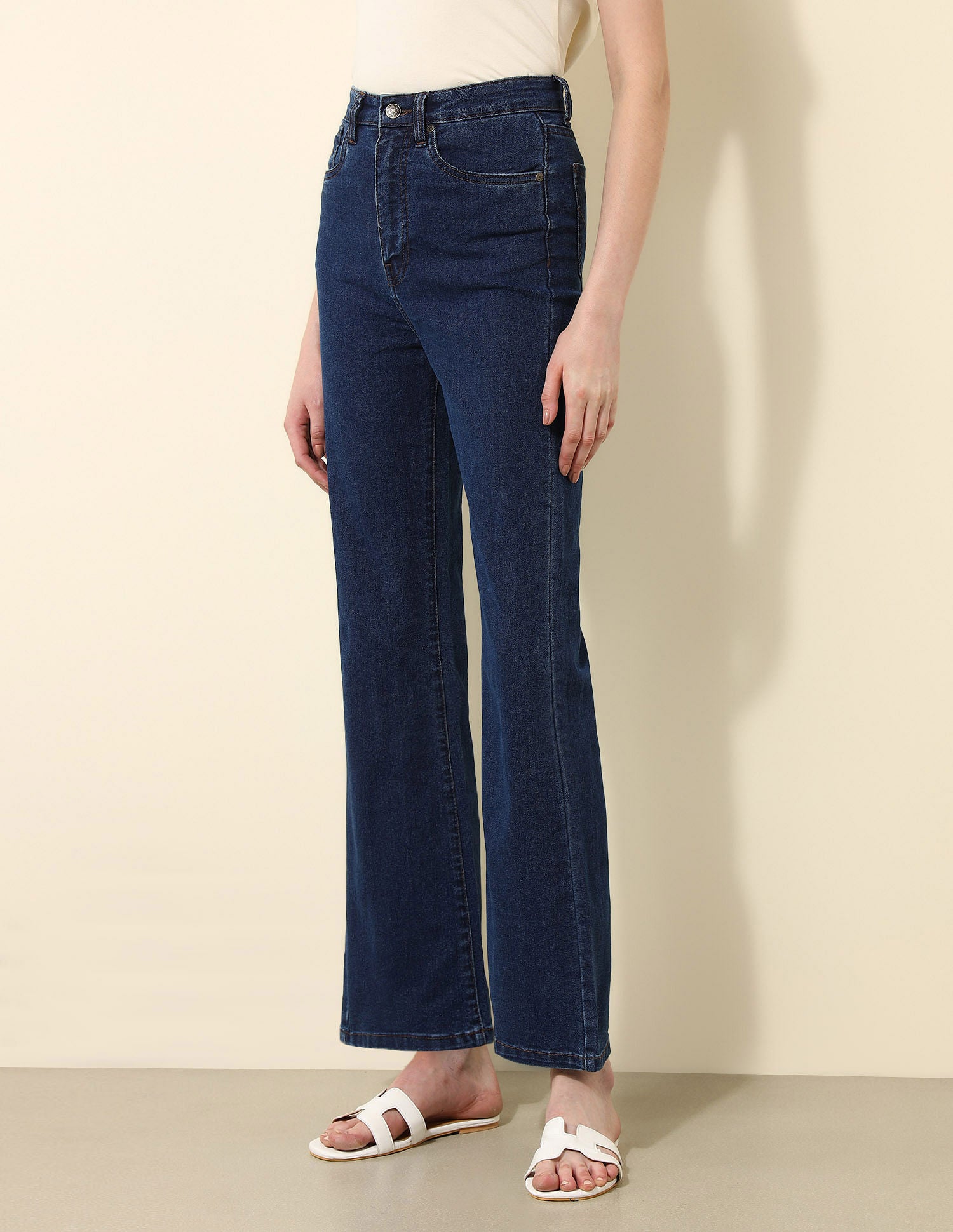 Ultra-High Rise Bootcut Jeans Dark Blue - U.S. POLO ASSN. | Large