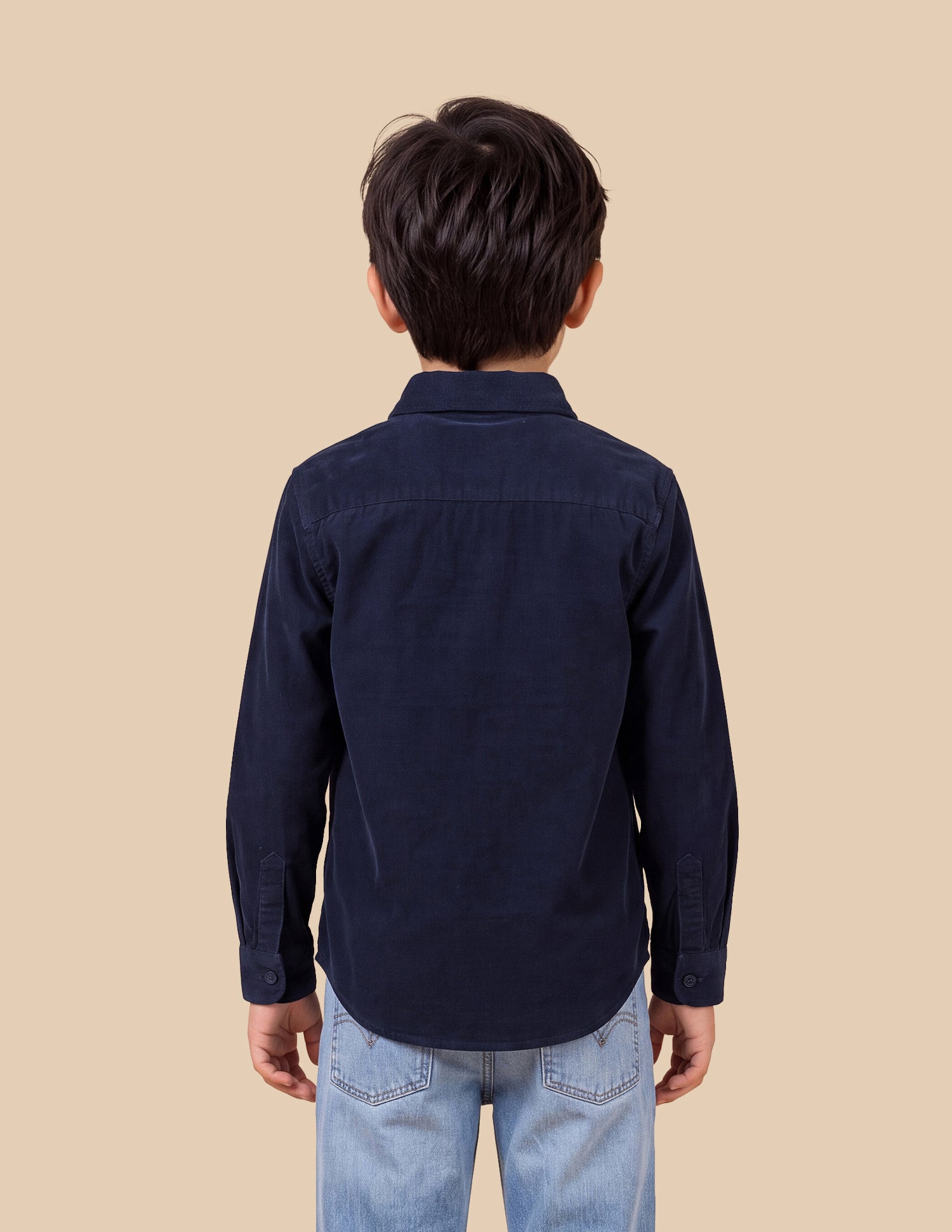 Corduroy Regular Fit Shirt Navy - U.S. Polo Assn. India | Large