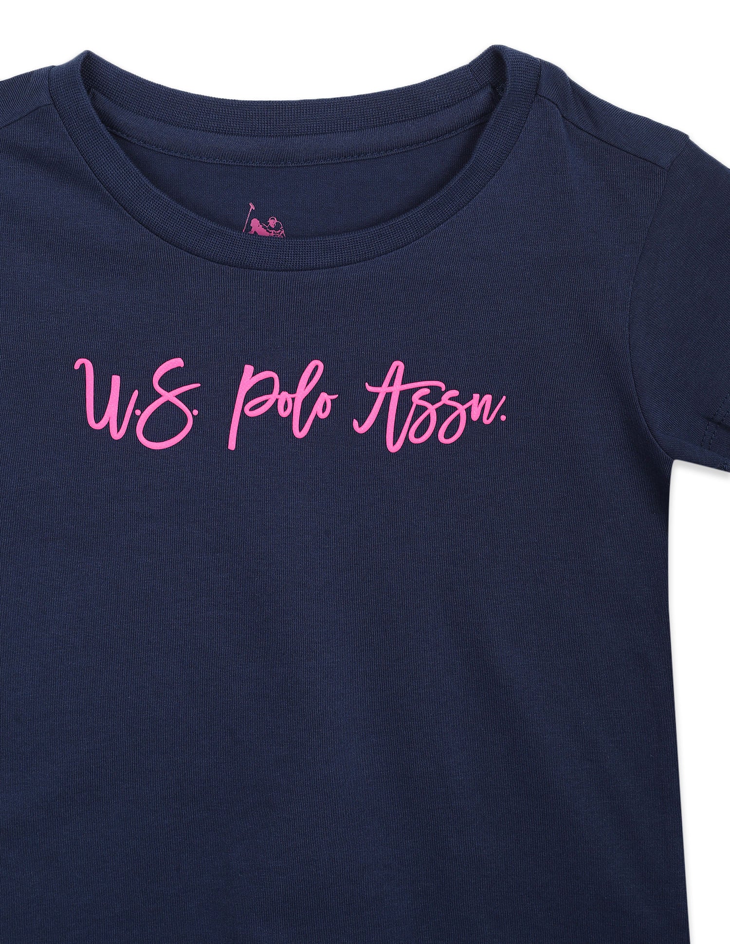 Crew Neck Brand Print T-Shirt Navy - U.S. POLO ASSN. | Large