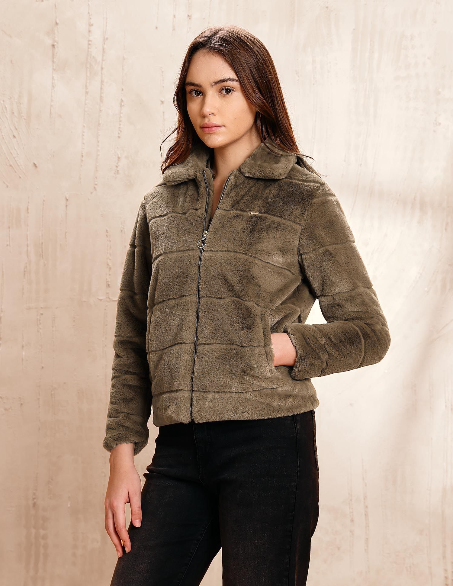 Solid Regular Fit Jacket Brown - U.S. POLO ASSN. | Large