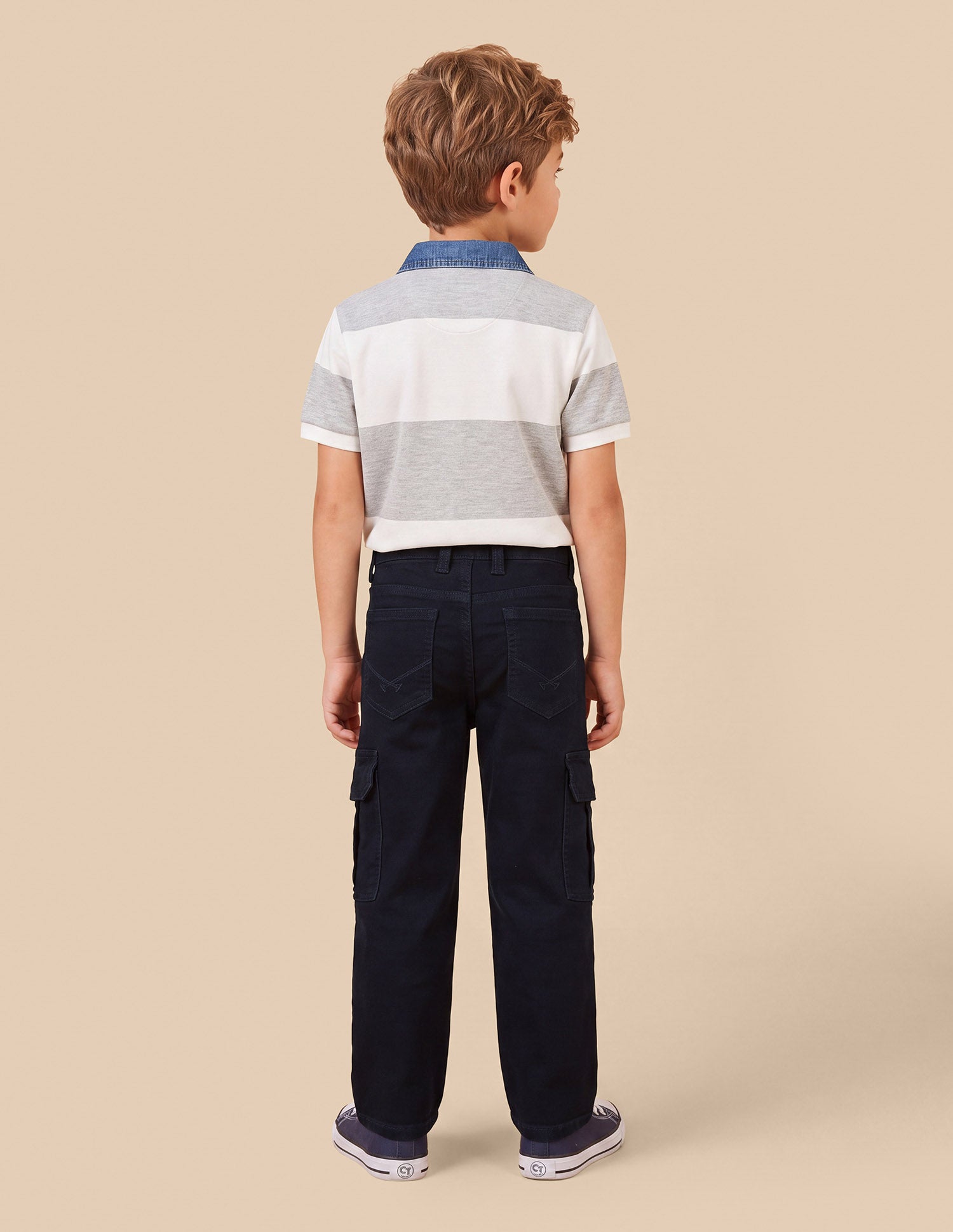 Shawn Relaxed Fit Blue Cargo Jeans Dark Blue - U.S. Polo Assn. India | Large