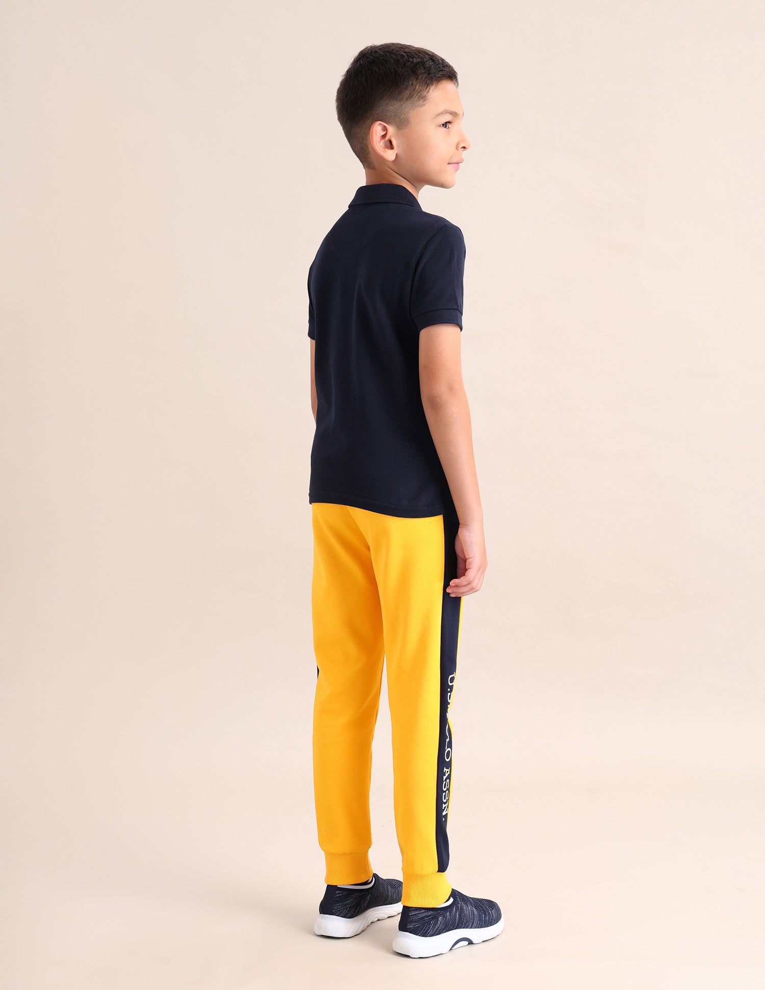 Boys Solid Cotton T-Shirt Navy - U.S. POLO ASSN. | Large