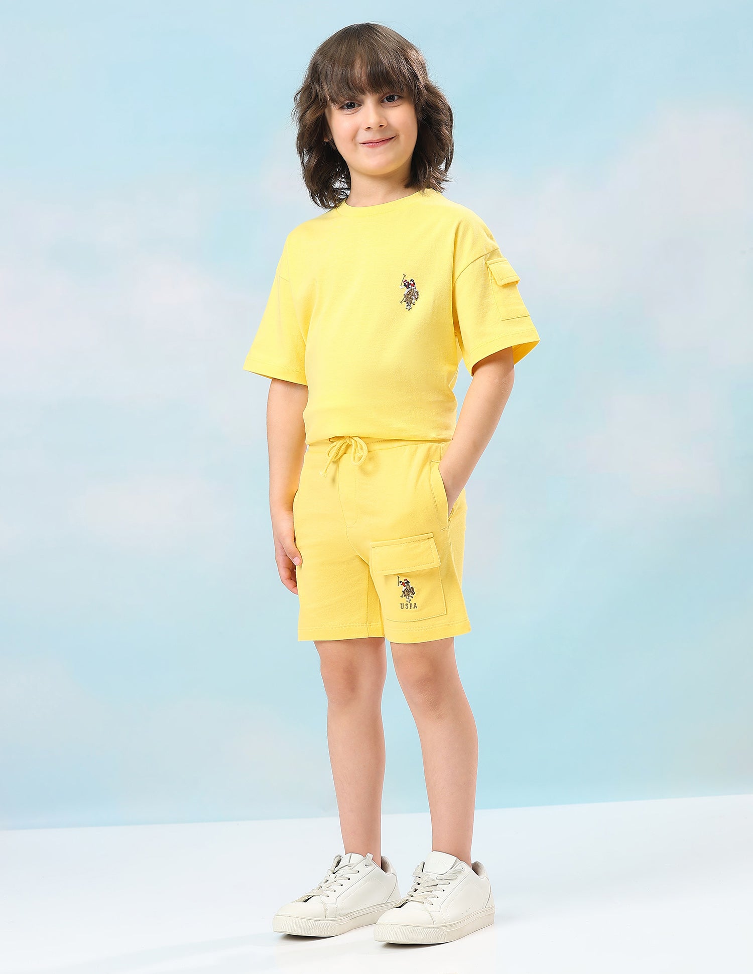 Mid rise Regular Fit Shorts Yellow - U.S. Polo Assn. India | Large