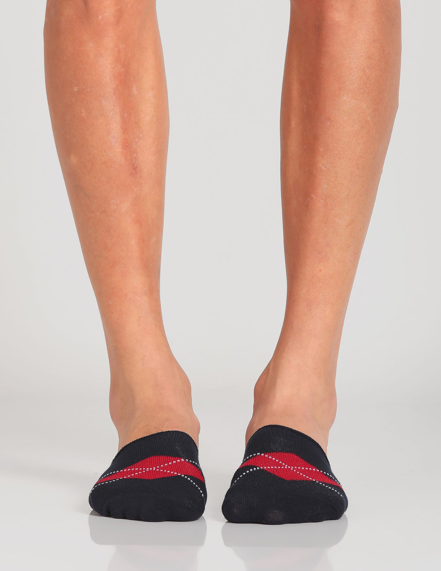 Aloe Finish No Show ES001 Socks - Pack Of 3 Black, Red and Navy - U.S. POLO ASSN. | Large