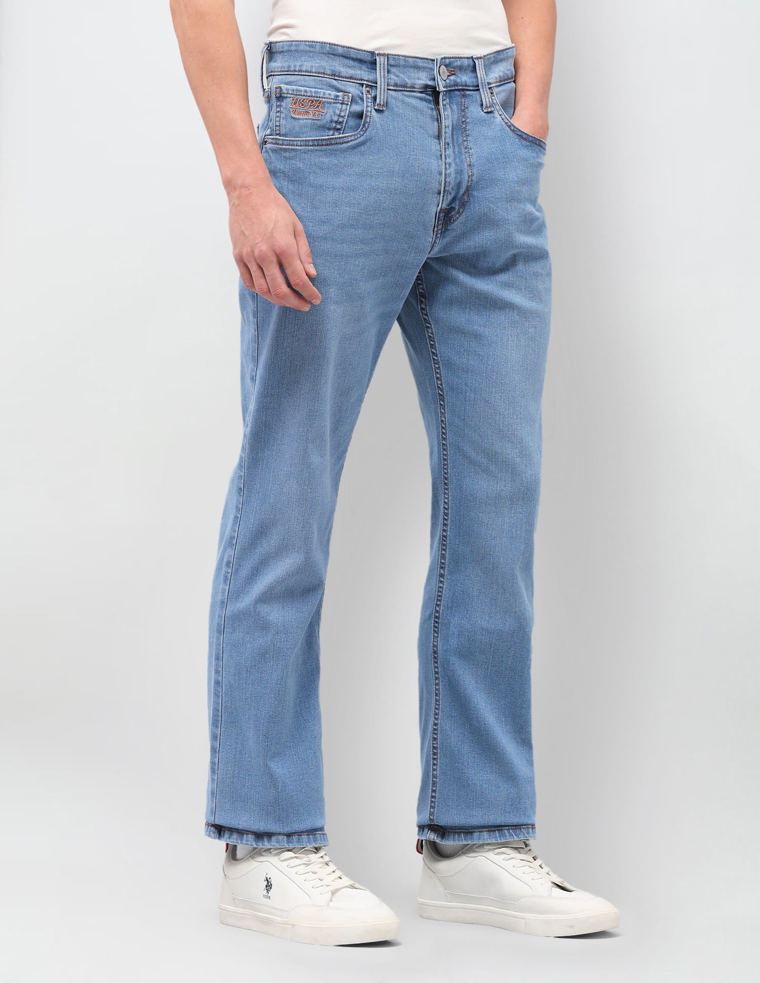Solid Bootcut Jeans Blue - U.S. Polo Assn. India | Large