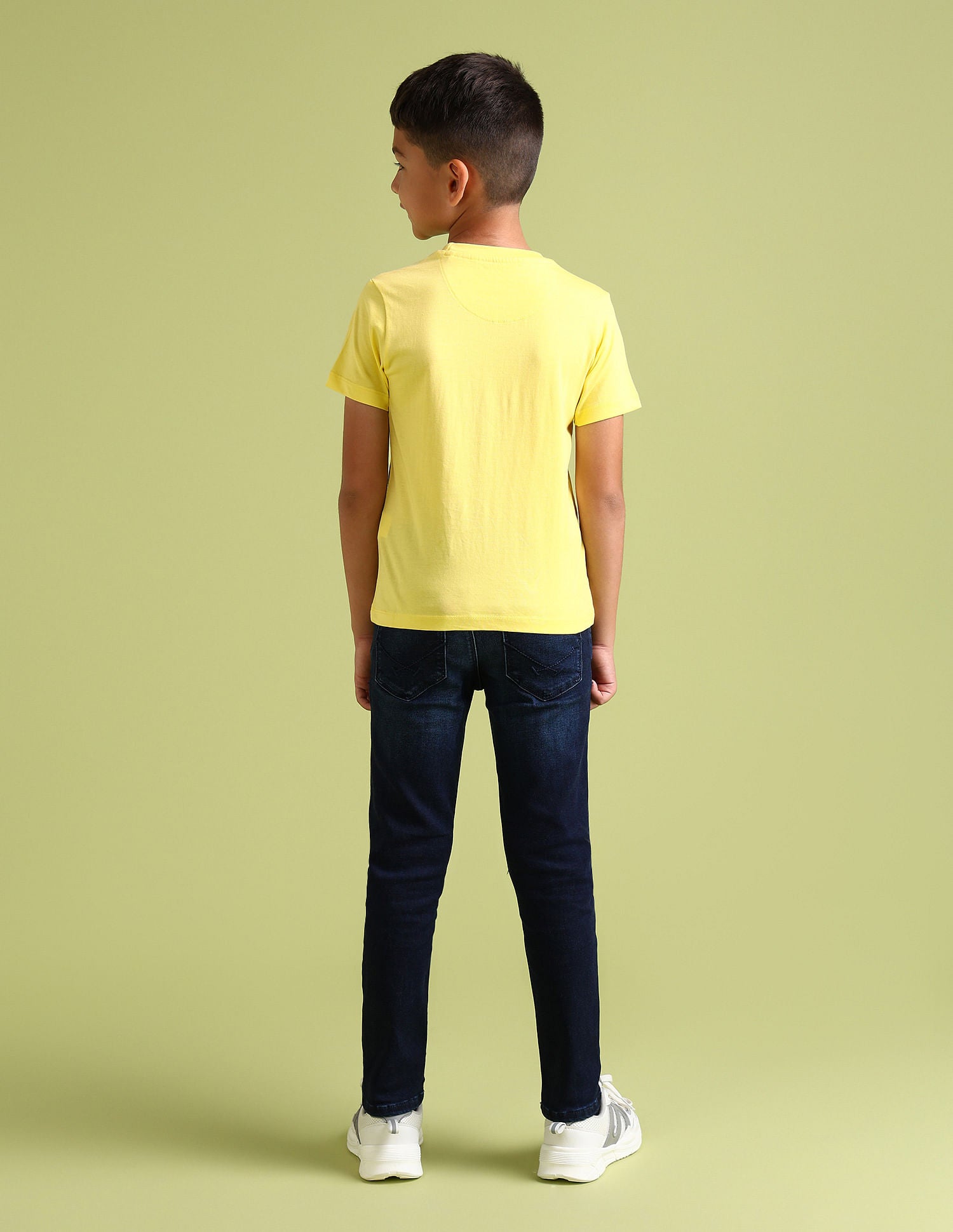 Boys Pure Cotton Regular T-shirt Yellow - U.S. Polo Assn. India | Large