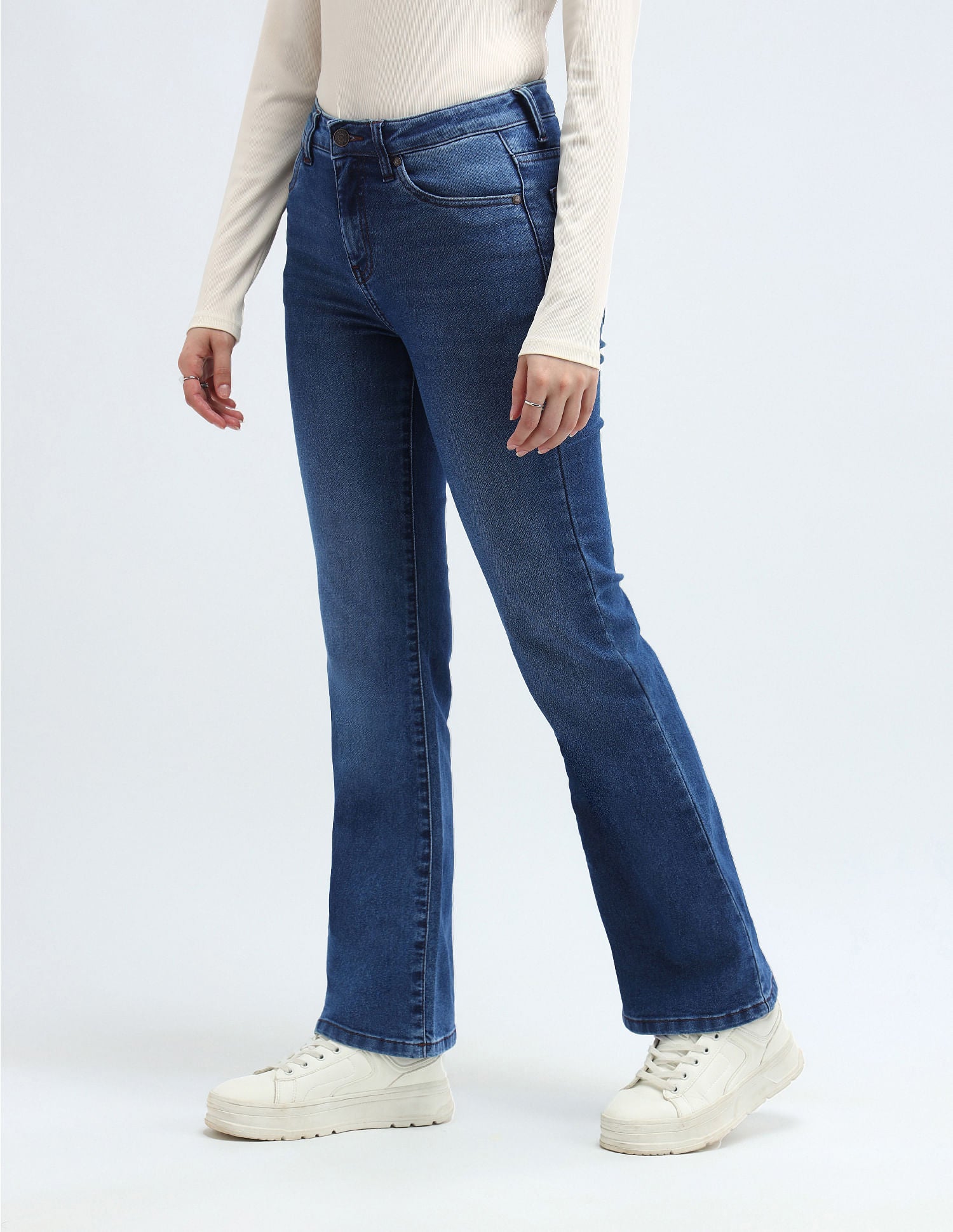 Mid Rise Bootcut Stretchable Jeans Blue - U.S. POLO ASSN. | Large